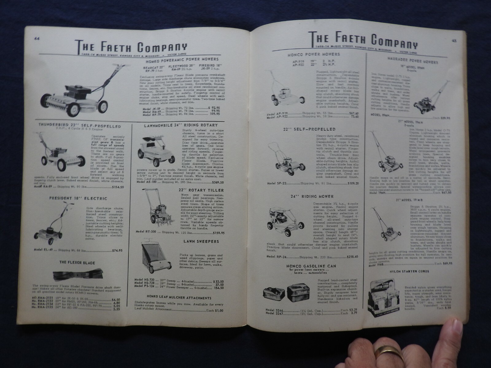 1959 Faeth Farm Implement Catalog Kansas City MO Good Shape w/Price List