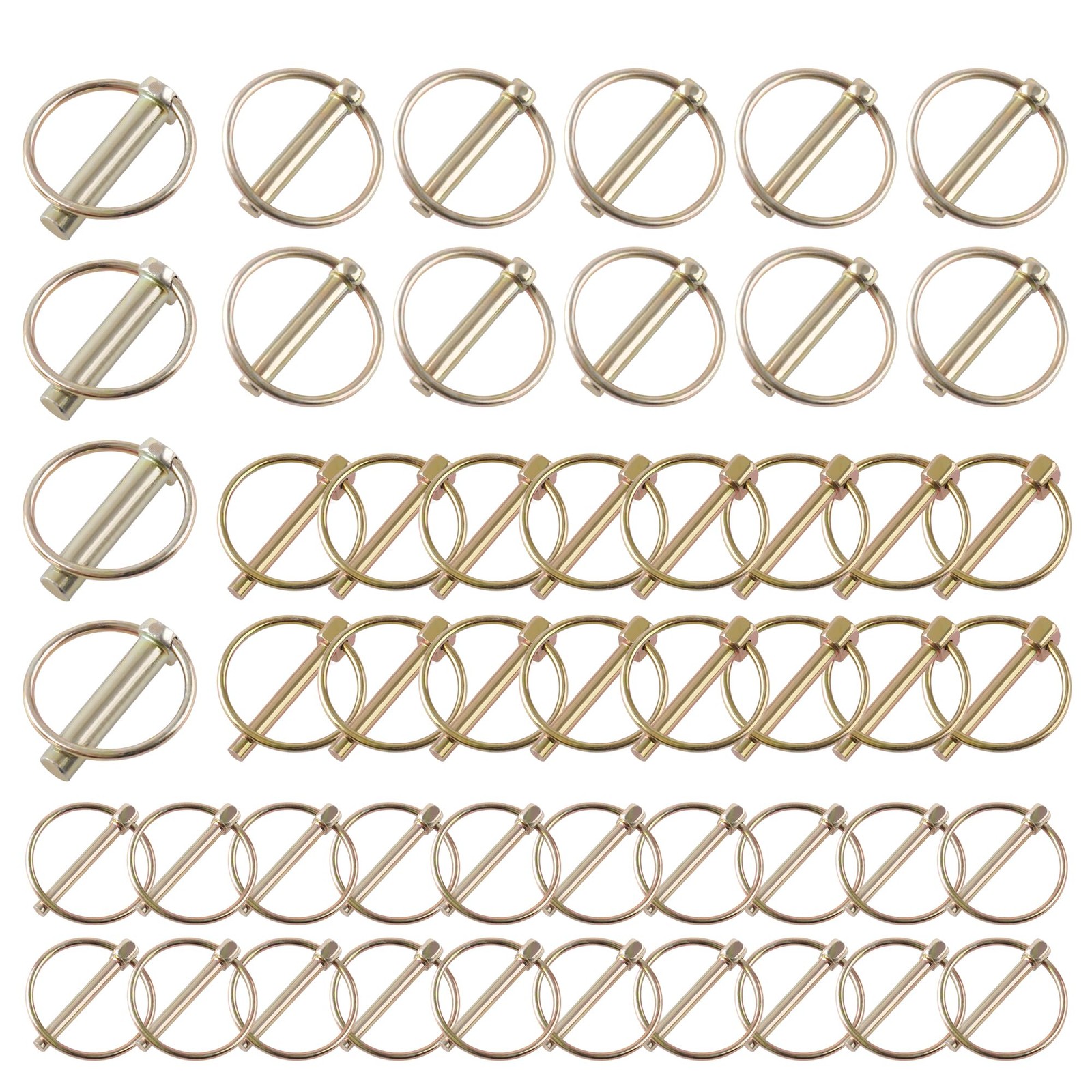 50 PCS Heavy Duty Lynch Pin Set for Trailers, Tractors, Trucks, Mowers