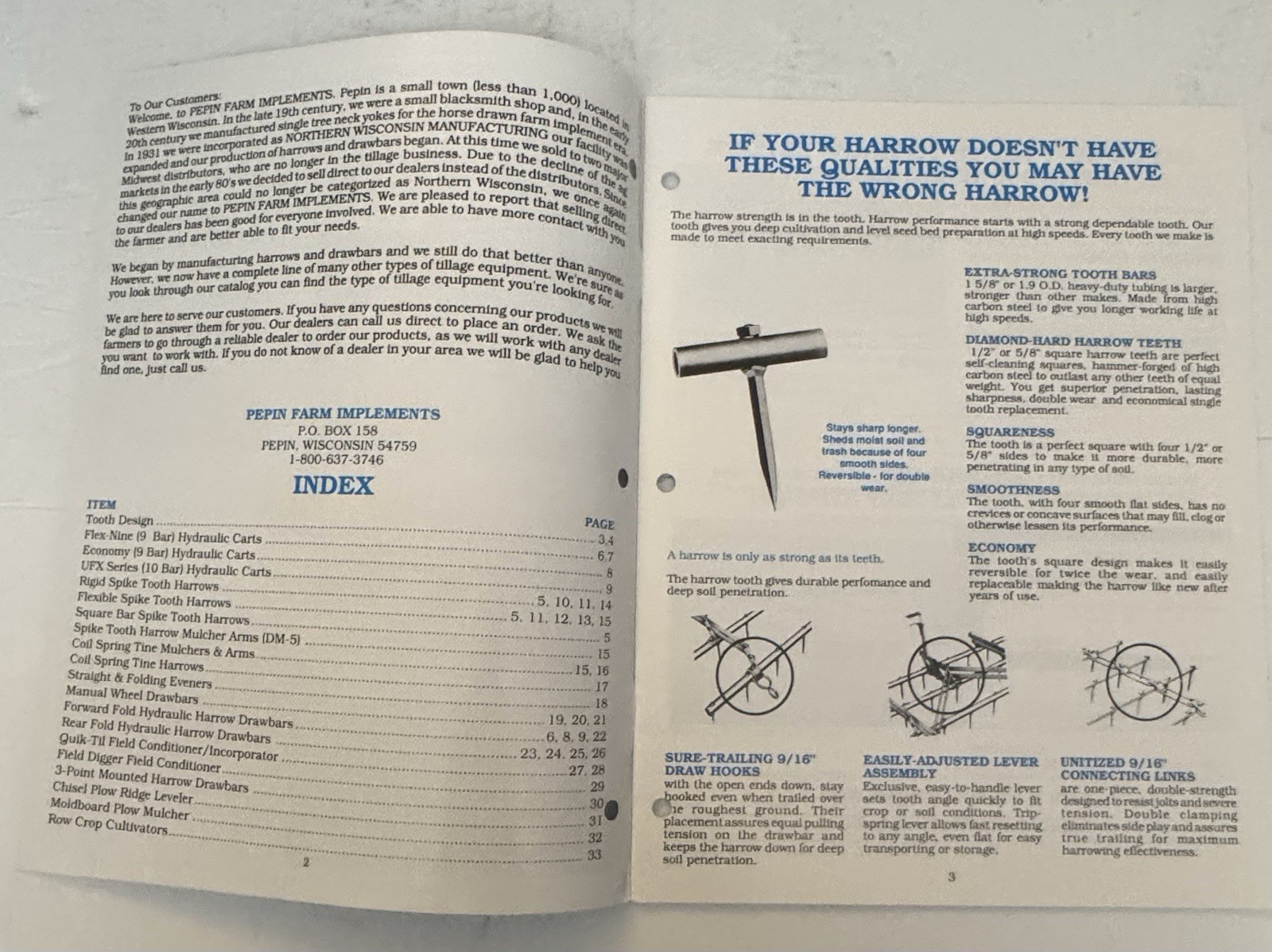 Vintage 1999 Pepin Farm Implements Catalog Farming Agriculture Hydraulic Carts
