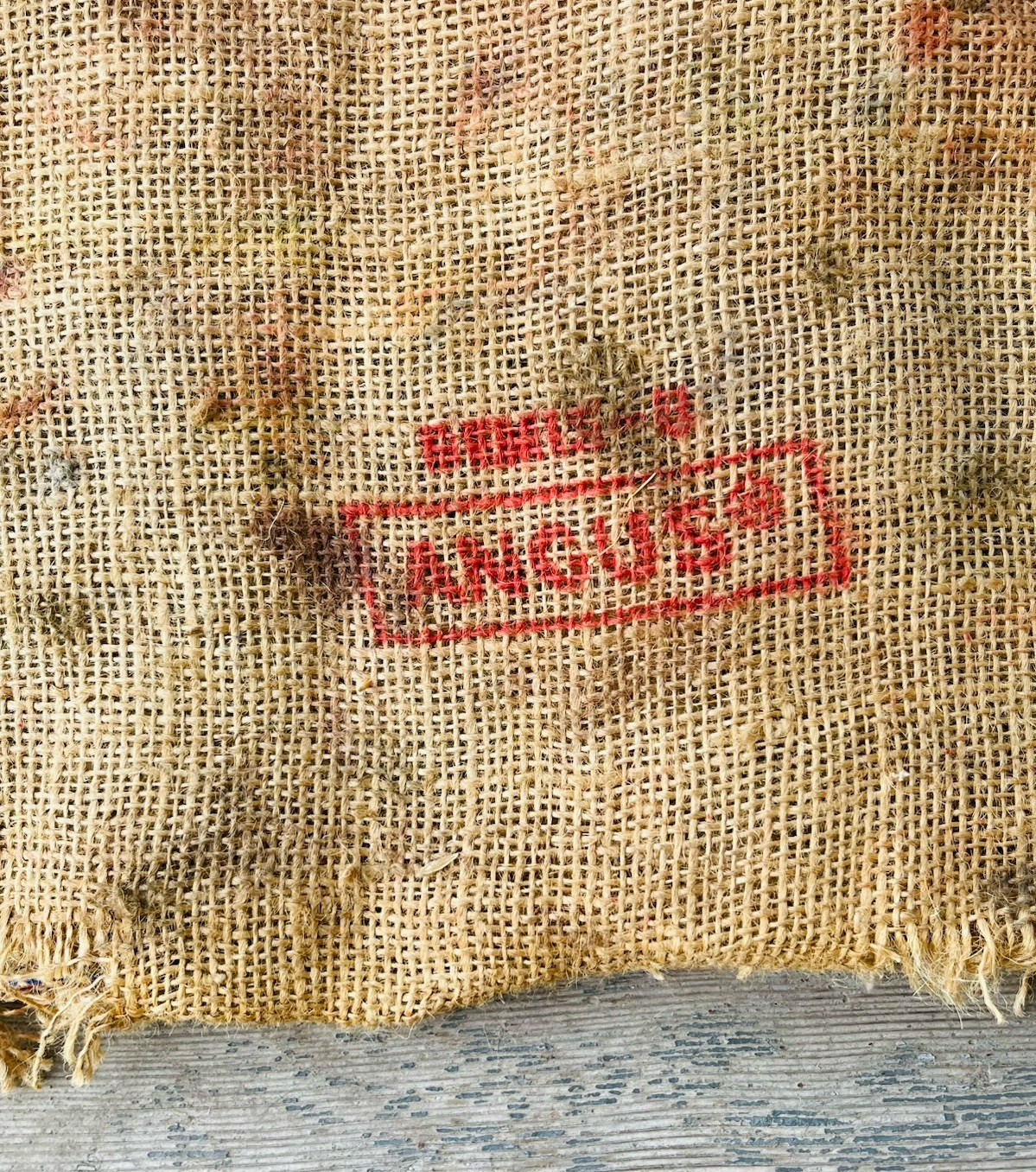 LADY LIBERTY BRAND POTATOES BURLAP BAG U.S. NO. 1 RUSTIC 100 LBS SAN JACINTO, CA