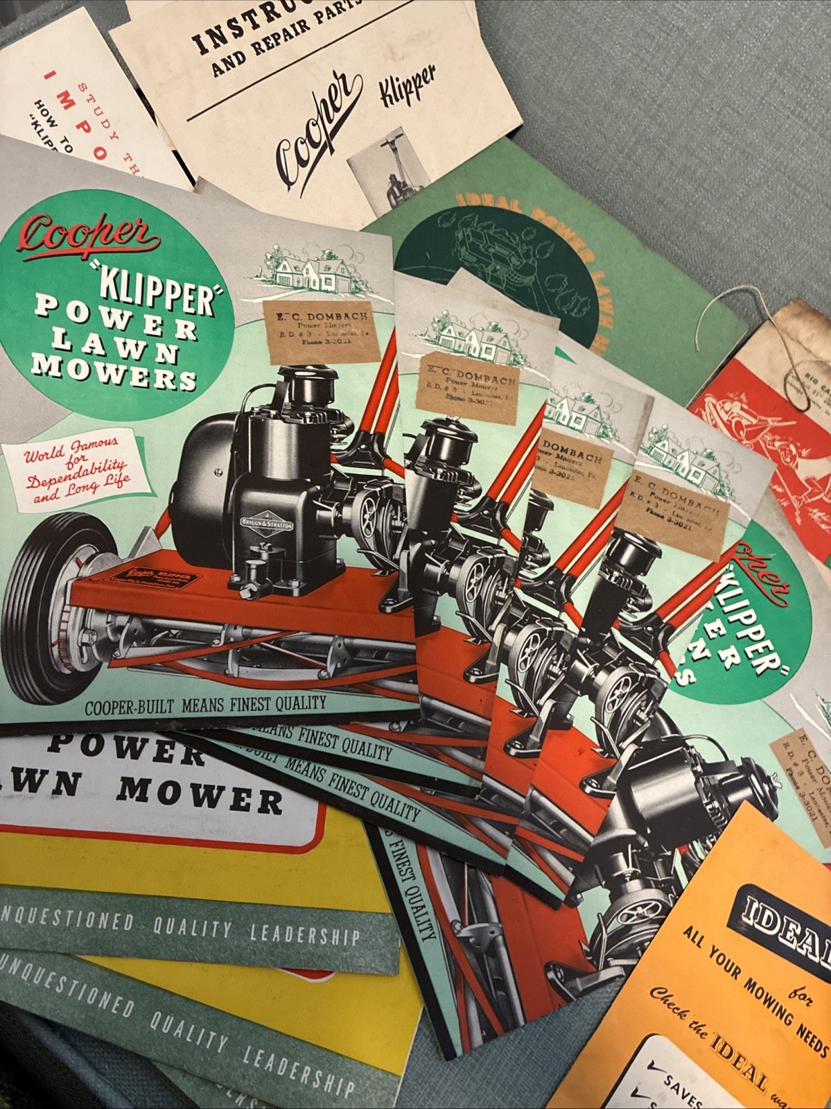 Antique Reel Mower Brochures Cooper Clipper REO Worthingron Jacobson Lancaster