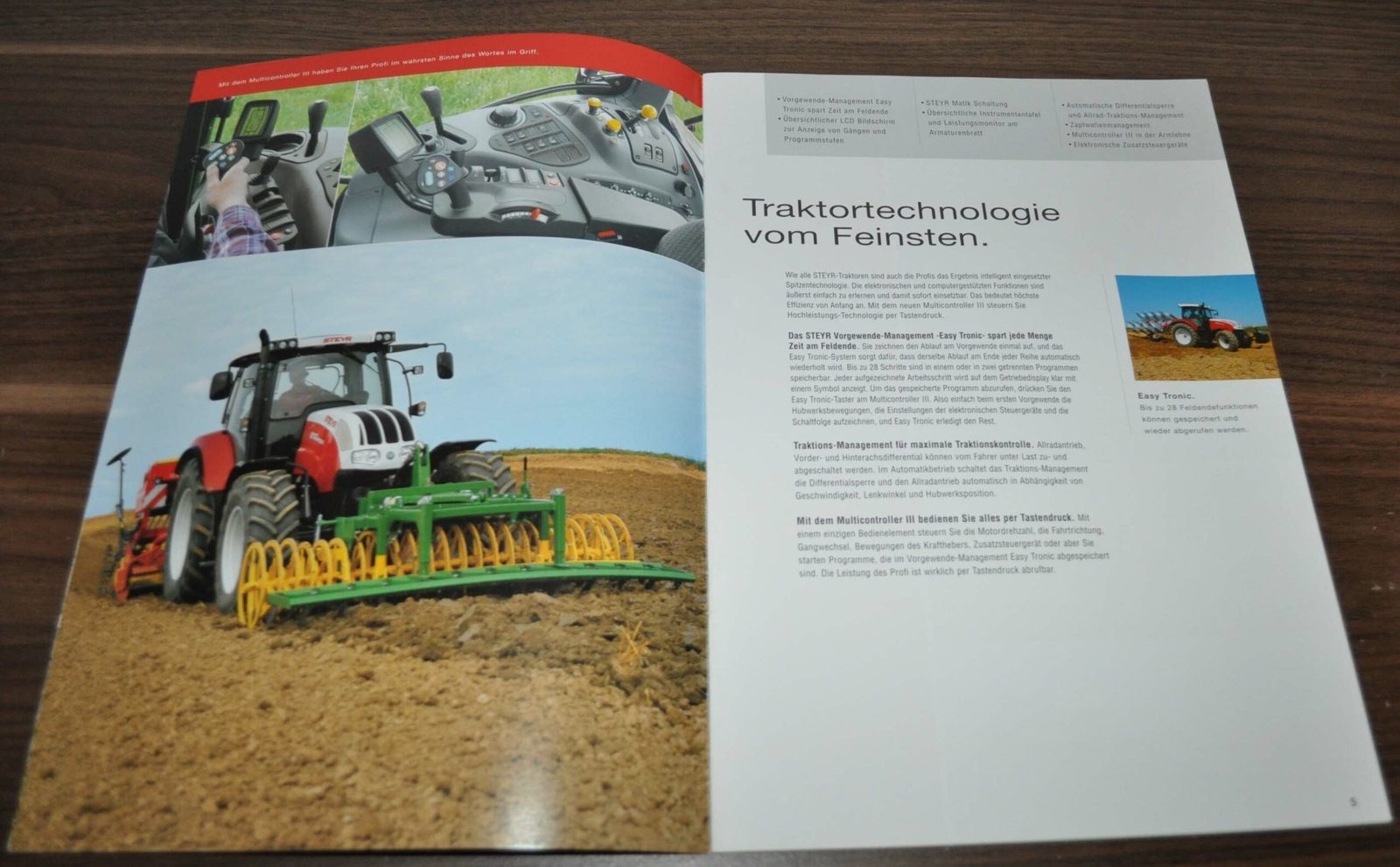 Steyr Profi 4110 4120 4130 6115 6125 6140 Tractor Brochure Prospekt