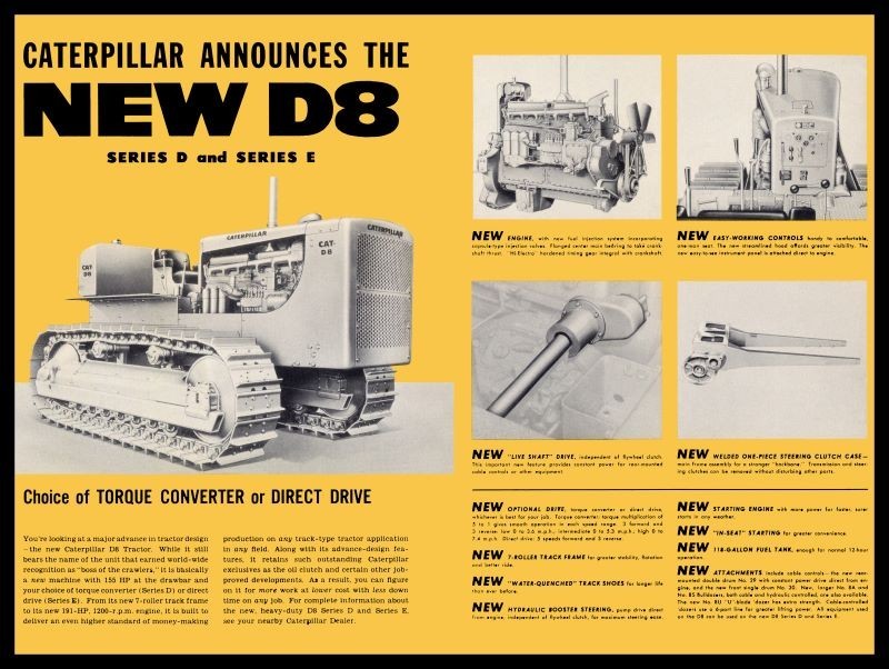 Cat D8 Diesel Tractor, Engine Pic & Specs List NEW METAL SIGN: 12×16&Prime; Free Ship.