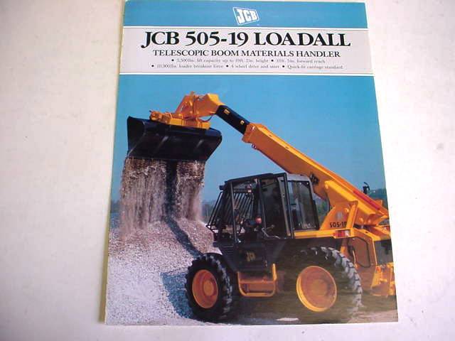 JCB 505-19 Loadall Forklift 6 Pages,1990 Brochure #