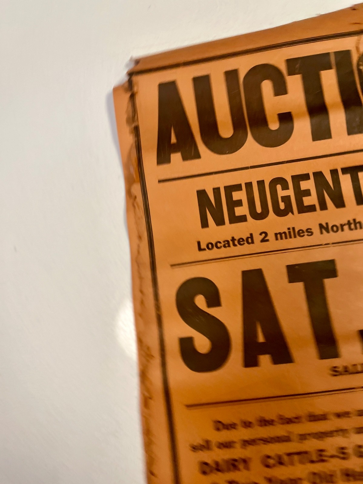 3 Antique Wisconsin Farm Auction Broadsides Neugent Sisters Stevens Point WI