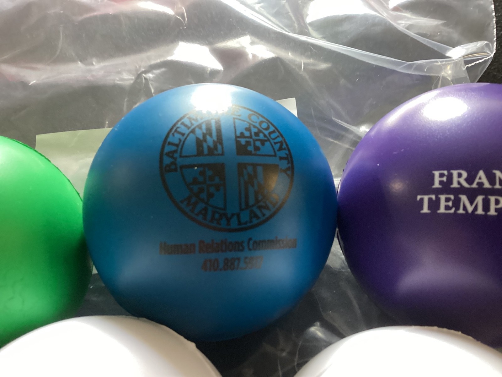 Lot of (5) Stress Relief Company “Squeeze Ball” Advertisement Items