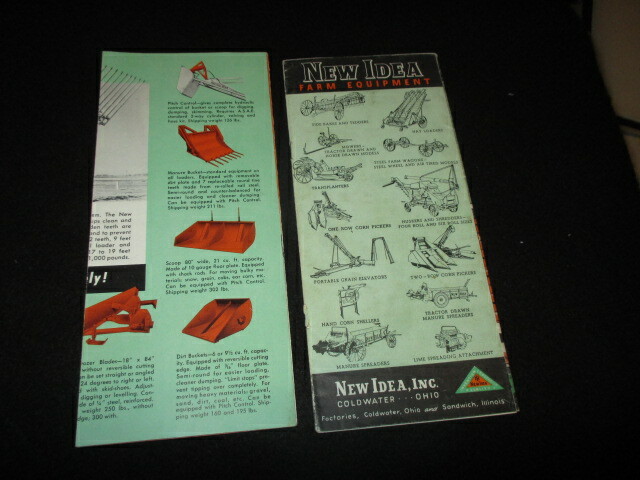 New Idea Portable Elevator & Horn Hydraulic Loaders Brochures