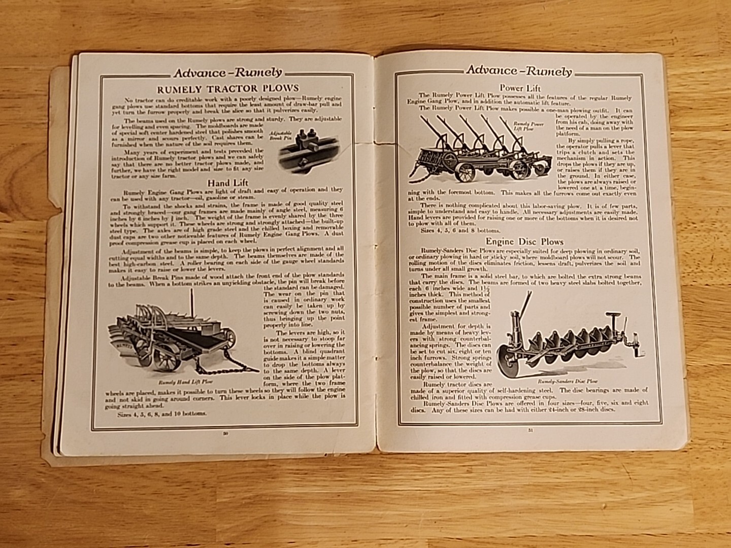 Advance Rumely Threshing Machinery Tractor Sales Brochure Oilpull