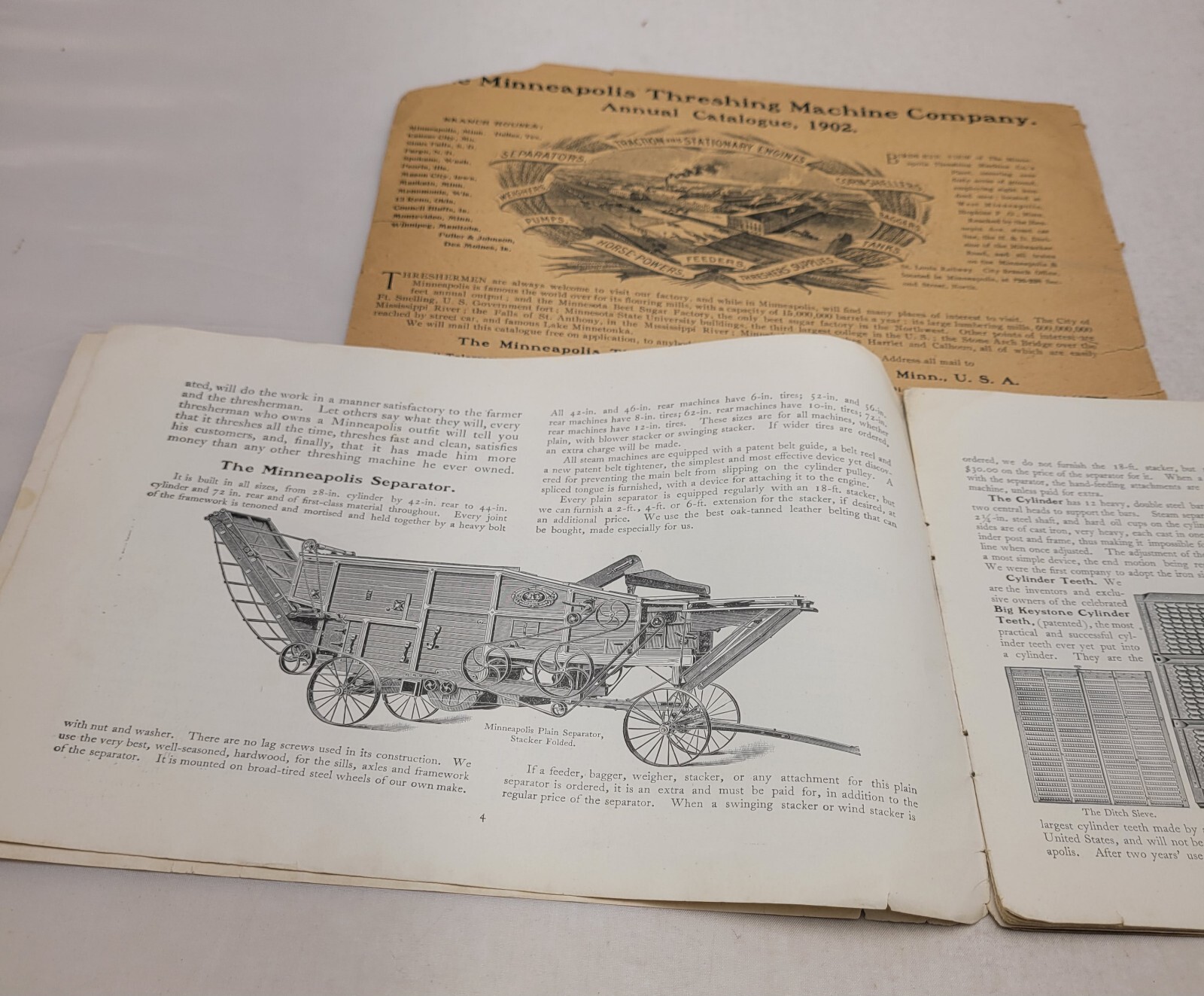 Minneapolis Threshing Machine Co. 1902 Catalog Brochure Minnesota Genuine