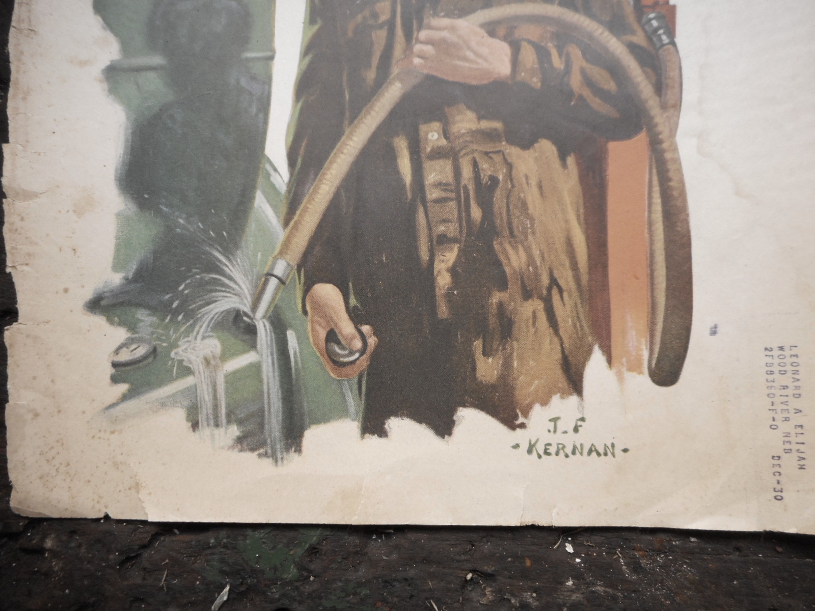 Gas Station 1927 CAPPER&rsquo;S FARMER Cover Only, Vintage picture Farmhouse Farm
