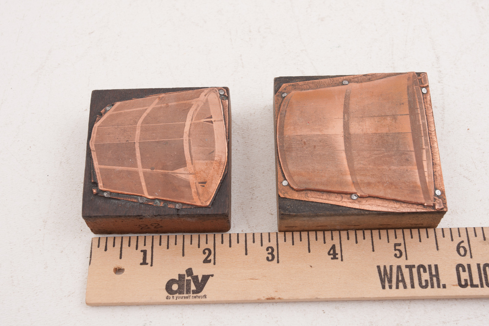 Pair Wooden Fruit Picker Orchard Baskets Printers Block Advertising(A5L-18)Berry