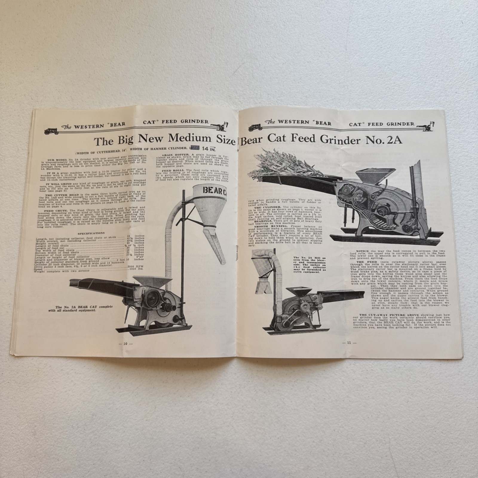 Western Land Roller Co. The Western Bear-Cat Feed Grinder Catalog 1940