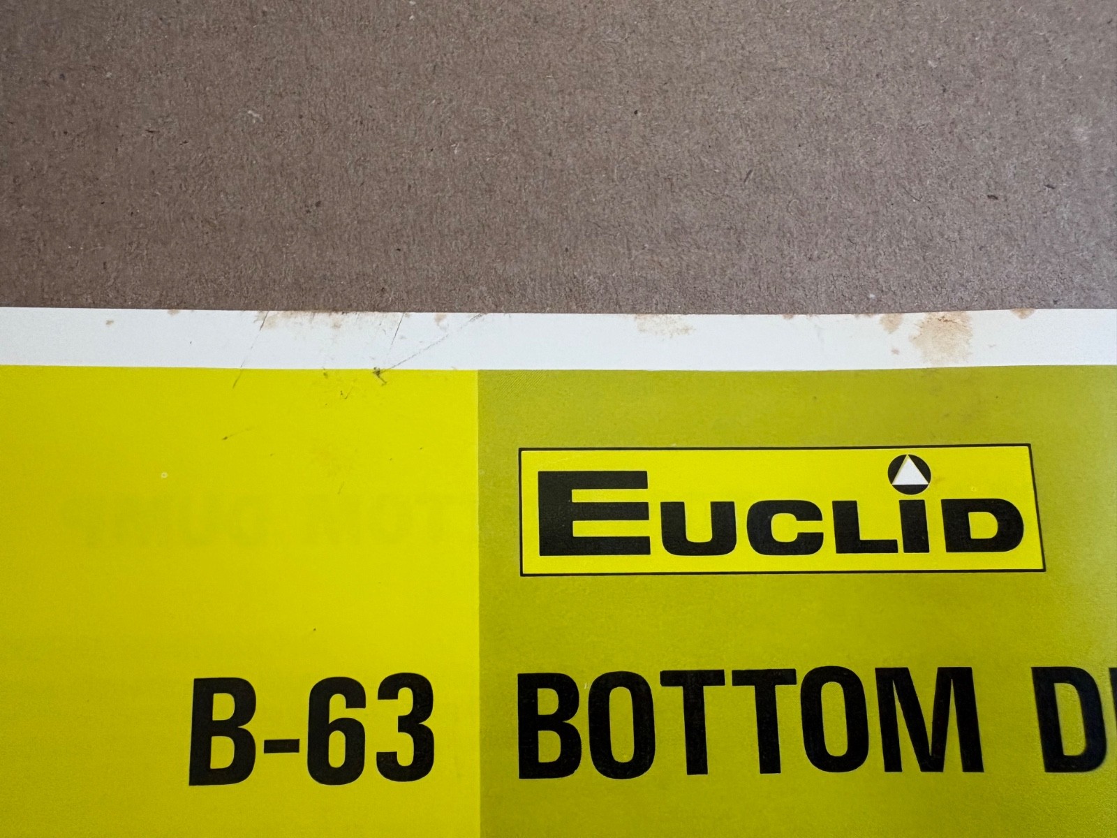 Vintage Euclid B-63 Bottom Dump Earth Mover Specifications Sales Brochure