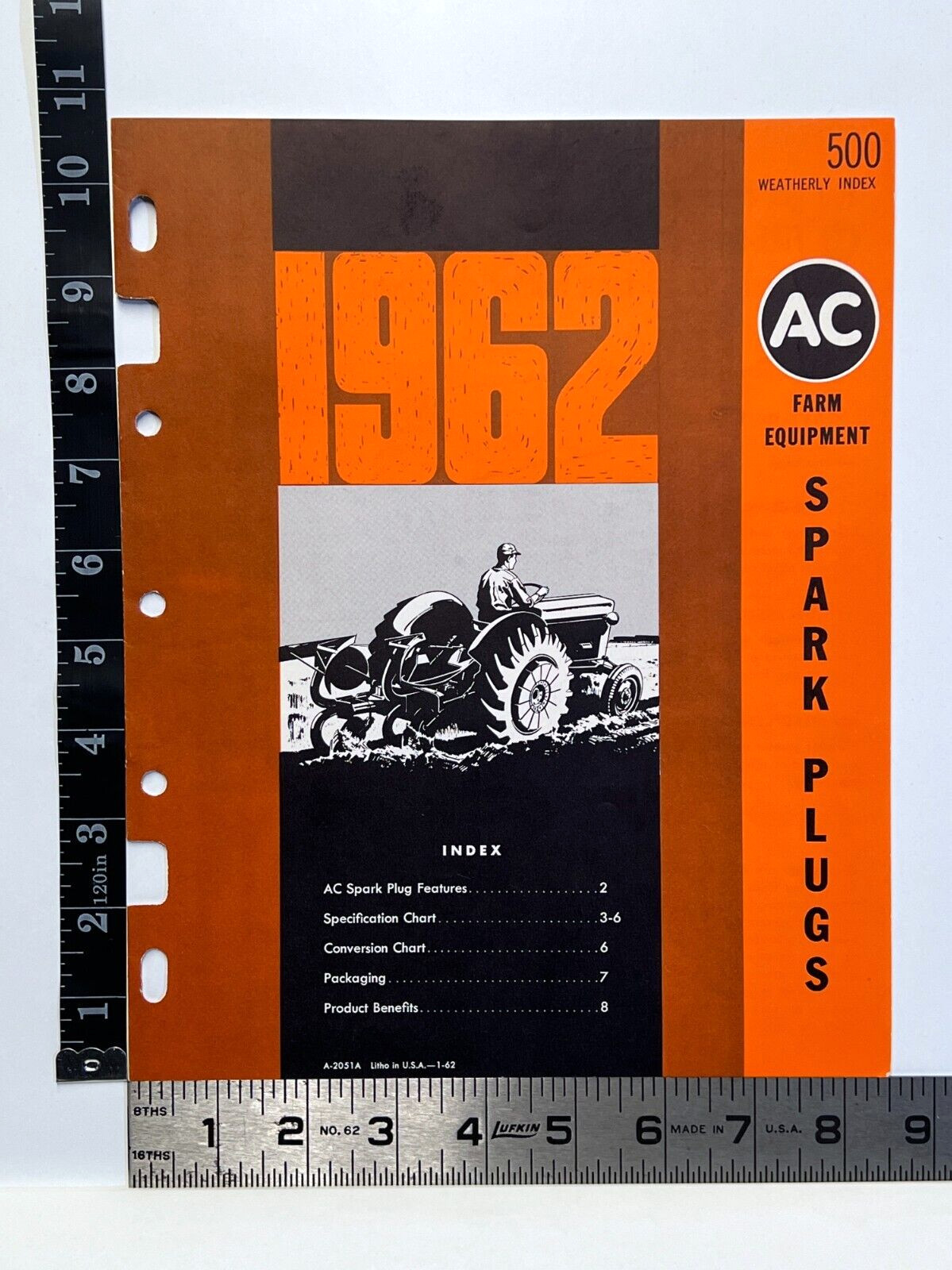Vintage AC Farm Equipment Spark Plugs Tractor Heavy Equipment Sales Brochure