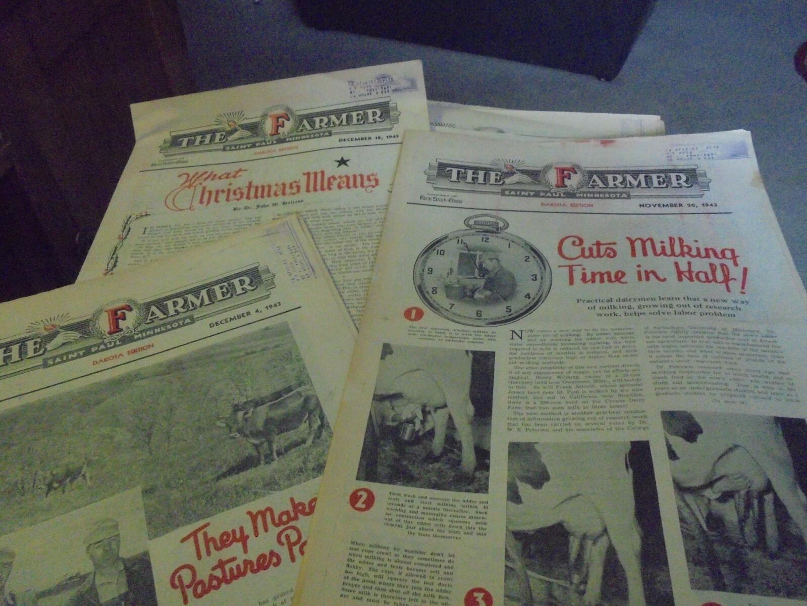 Vintage Lot of 18 The Farmer Magazine Dakota Edition 1943 and 1945