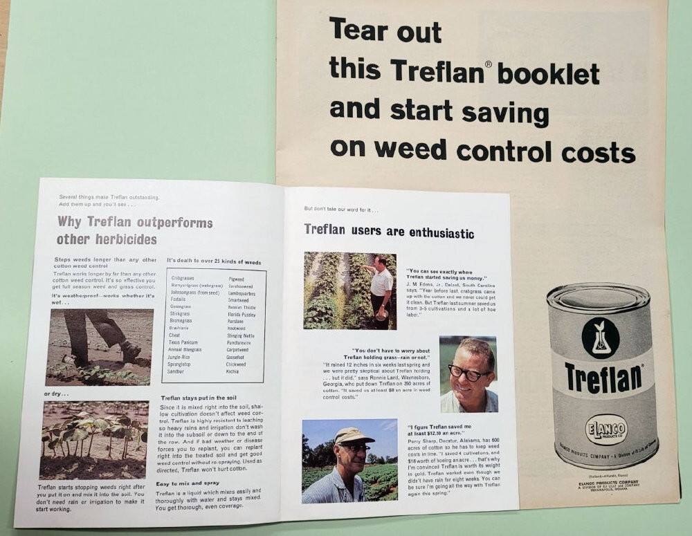 Original 1965 Treflan Ad Features Ronnie Land of Waynesboro Georgia