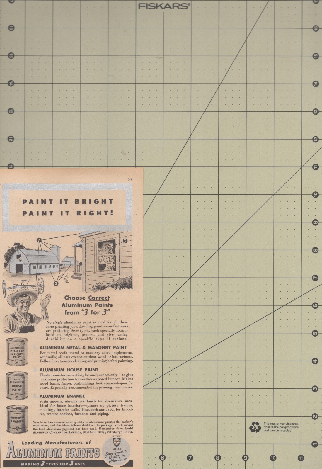 Alcoa Aluminum House Masonry Enamel Paints Farm House Barn Vintage Print Ad 1946