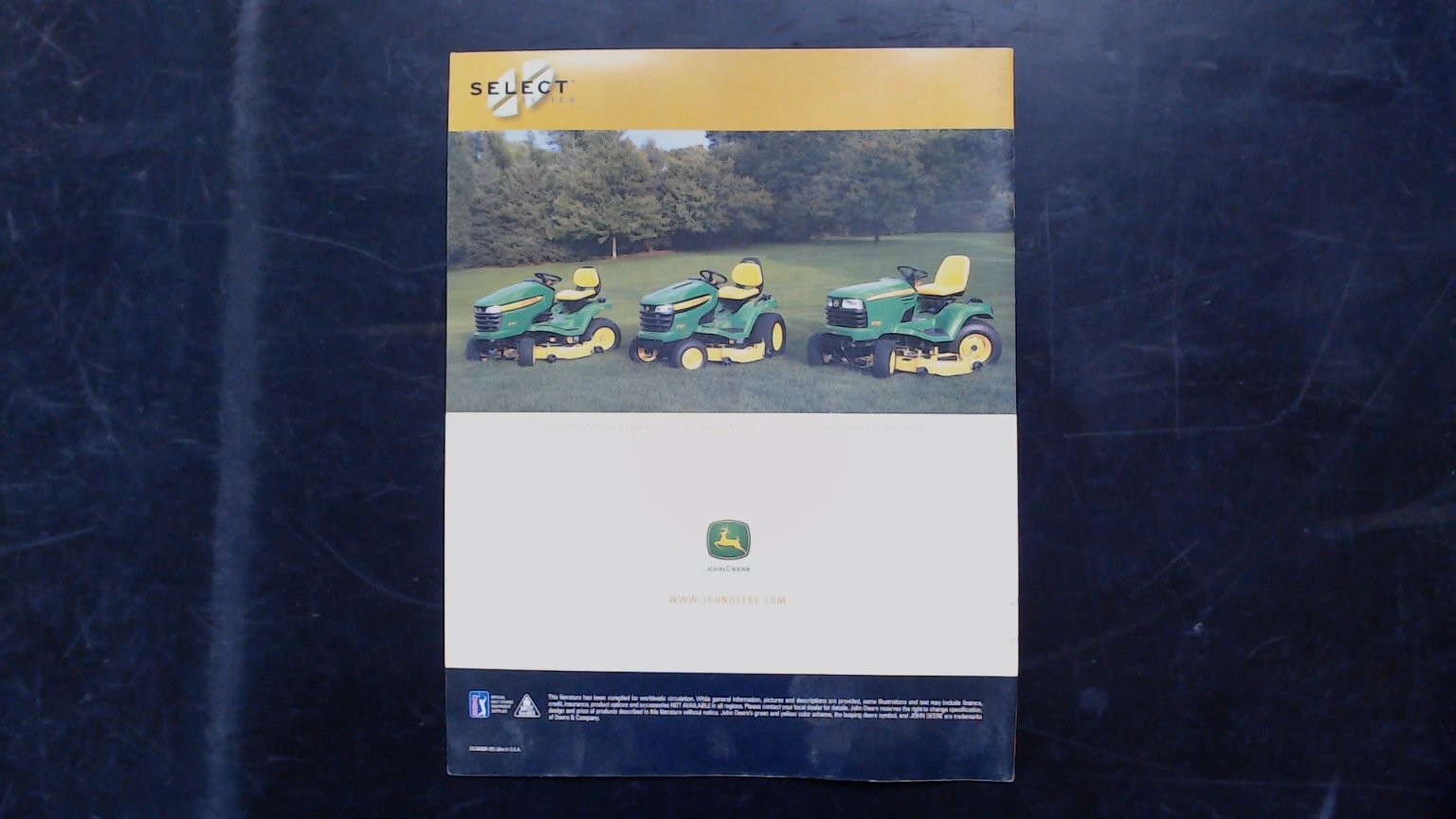 John Deere Select Series Brochure X300 X500 X700 Lawn Tractors