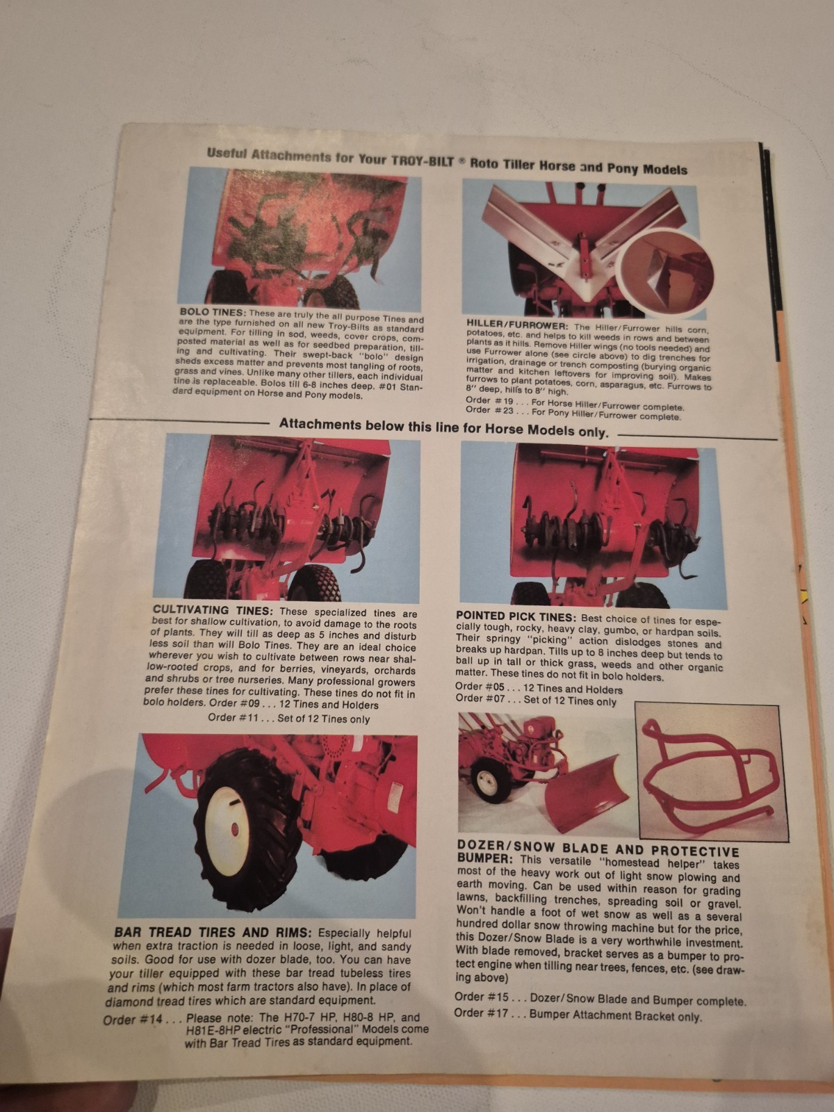Vintage Troy Bilt Roto Tiller Power Composters Illustrated Brochure