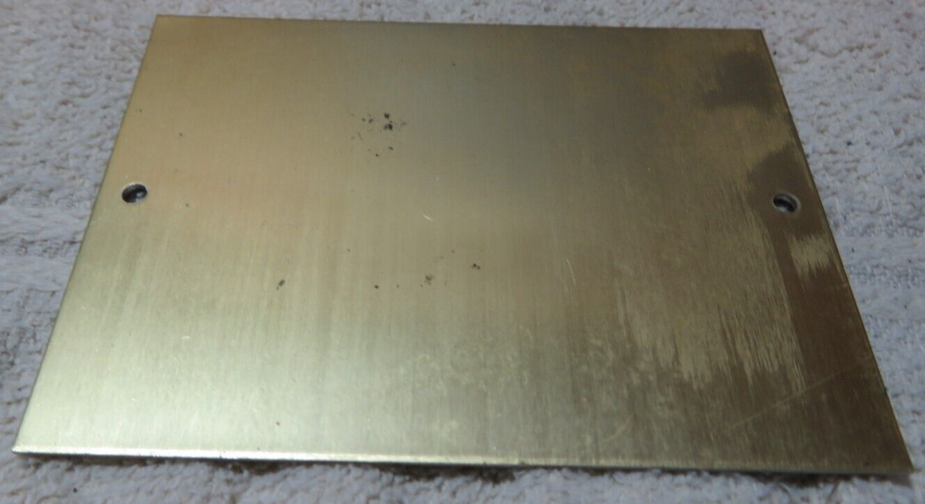 Vintage Brass Plate 1981 CAMP CREEK ANTIQUE MACHINERY & THRESHING SHOW. NEBRASKA
