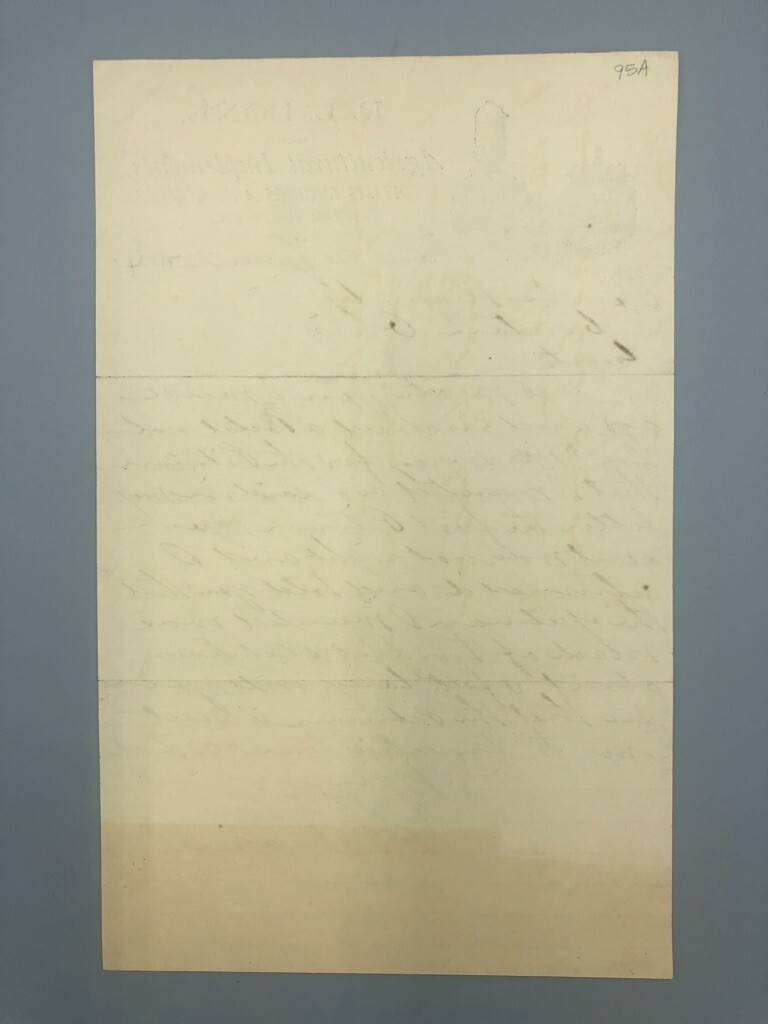 1894 RL BONE Agricultural ATLAS ENGINES Farm Letterhead Antique Advertising