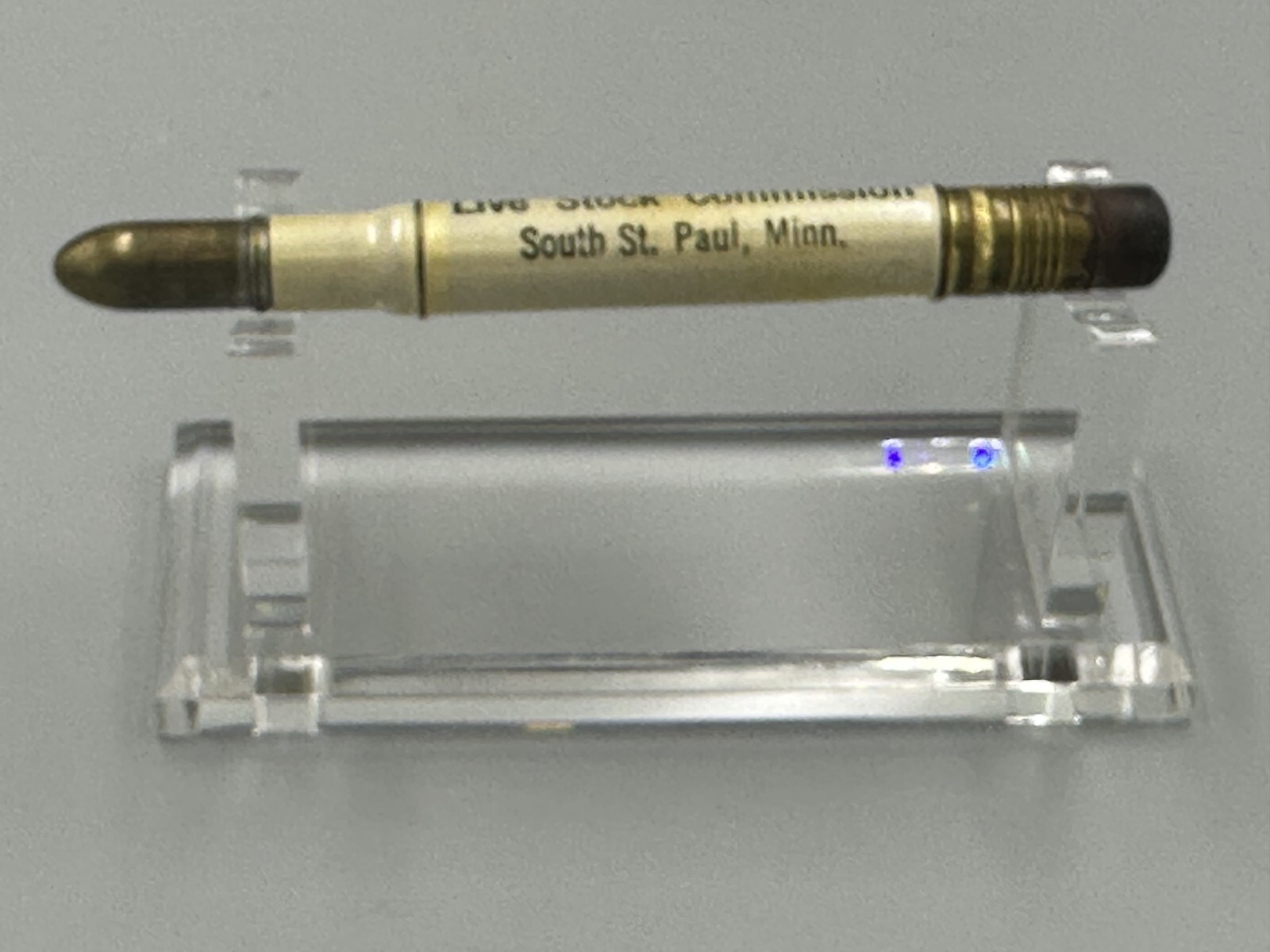 Vintage LIVE STOCK COMMISSION Farm Advertising BULLET PENCIL Minnesota ST PAUL