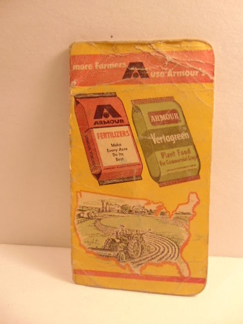 1955 advertising note book promoting Armour Fertilizers