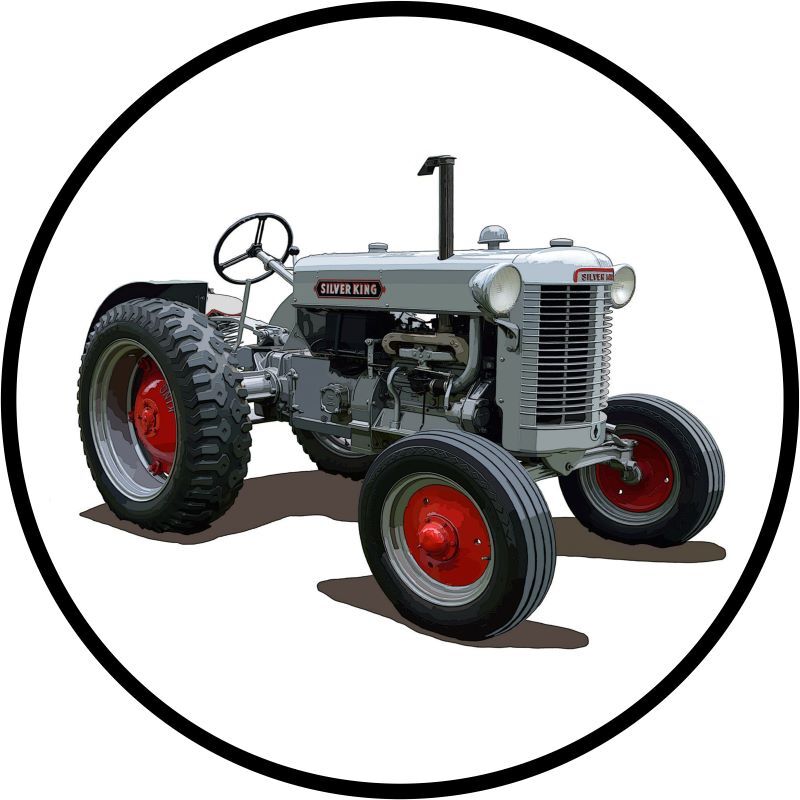 Silver King Model 44 Tractor NEW Metal Sign 28&Prime; Dia. Round AMERICAN STEEL