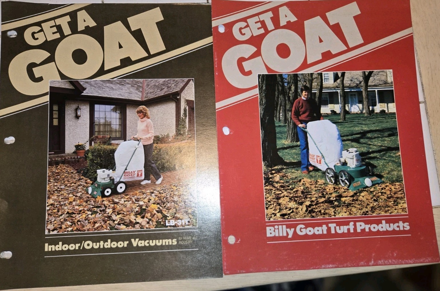 GROUP OF 13 BILLY GOAT INDOOR OUTDOOR VACCUMS DEALERSHIP ADVERTISEMENTS