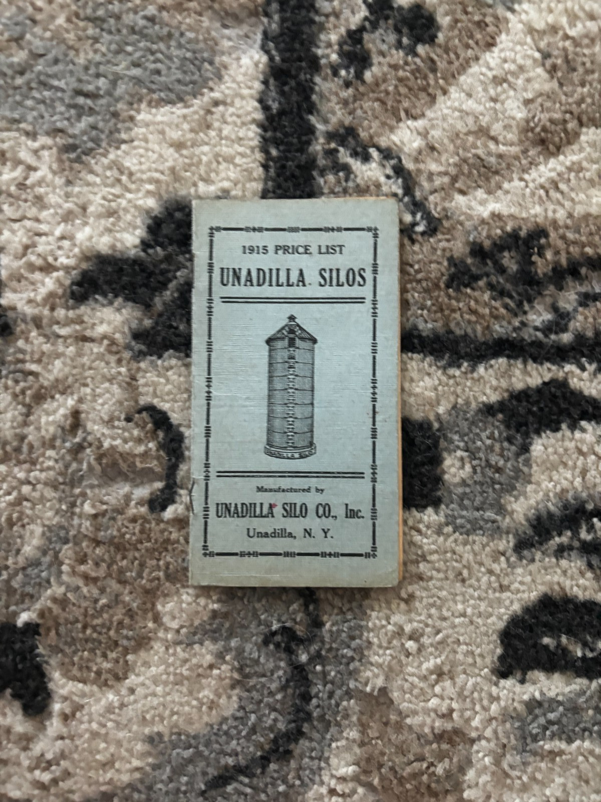 Unadilla Silos Price List For 1915 Pocket Brochure DCPA26