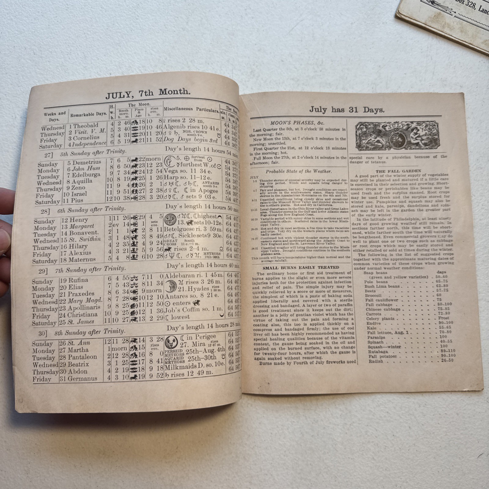 Vintage 1942 & 1950 John Baer’s Sons Agricultural Almanac Lancaster, PA