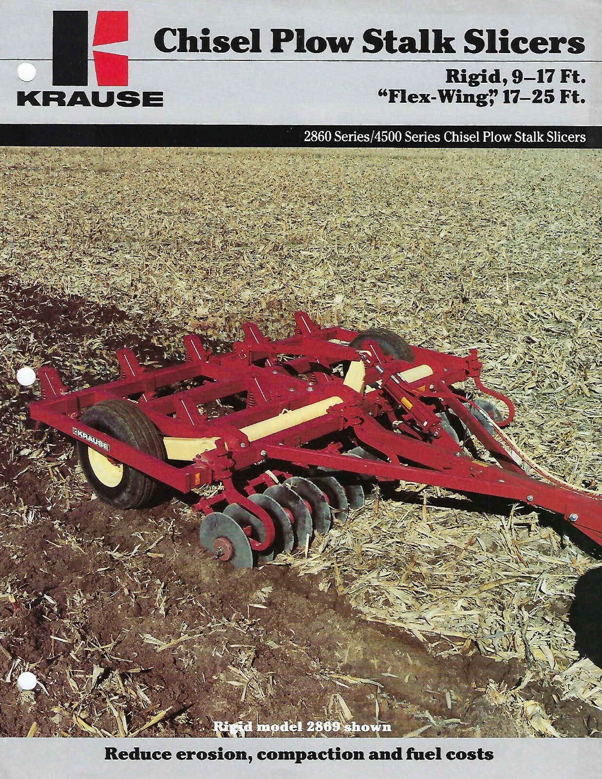 Farm Implement Brochure – Krause – 2860 4500 – Chisel Plow Stalk Slicer (F8815)
