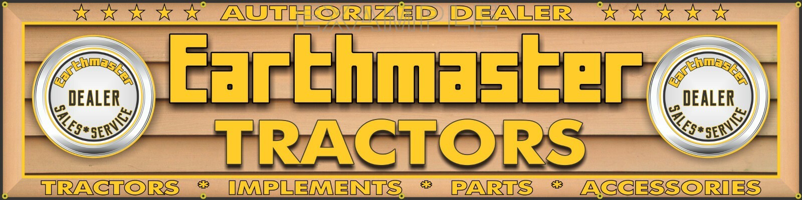 EARTHMASTER TRACTORS DEALER LETTER SIGN REMAKE LARGE BANNER MURAL XXL SIZES