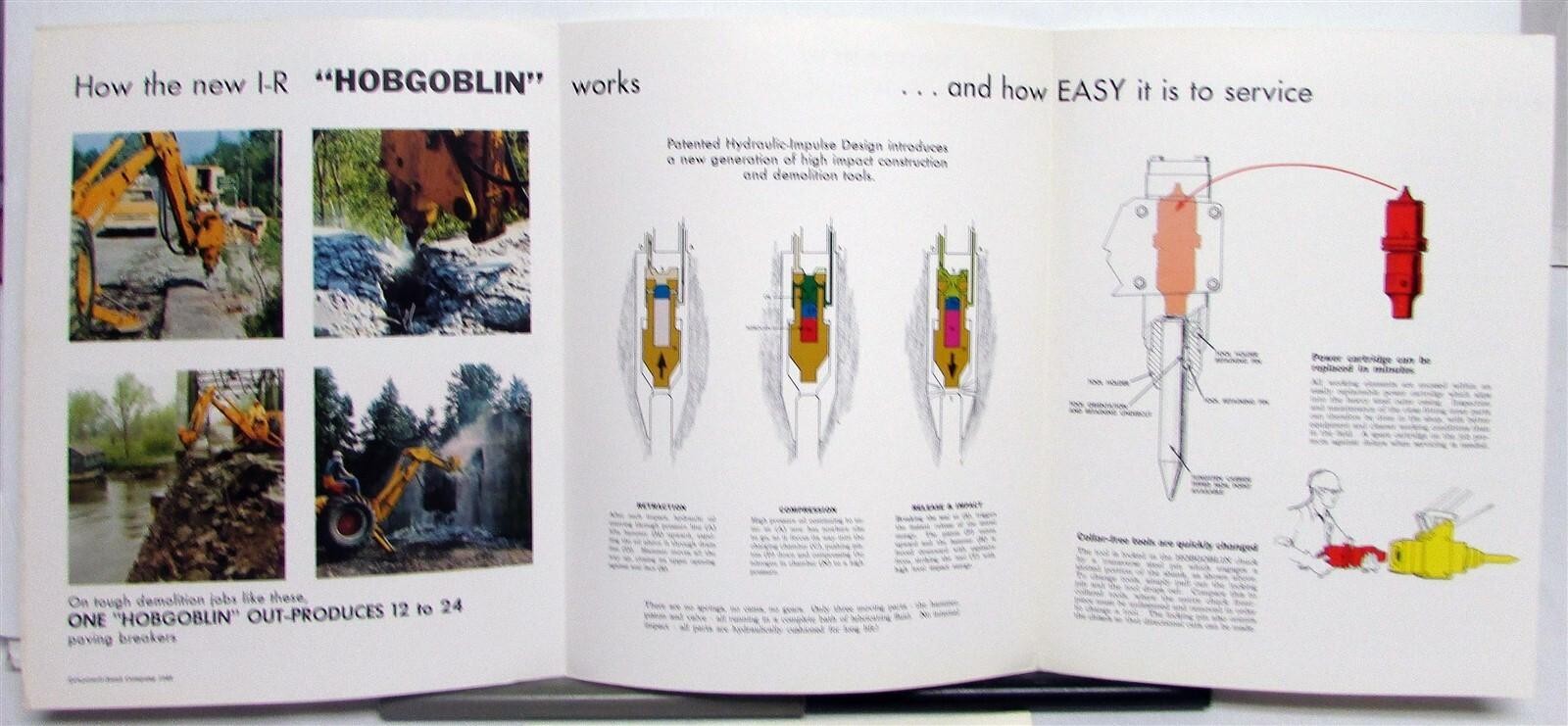 1970s Ingersoll Rand New Air Goblins Breakers Specs Construction Sales Brochure