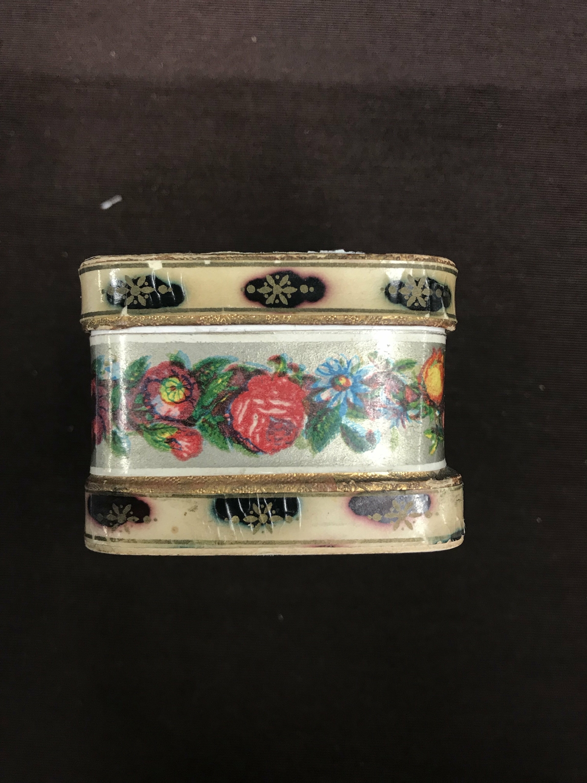 Old Vintage Beautiful Flower Cardboard Package