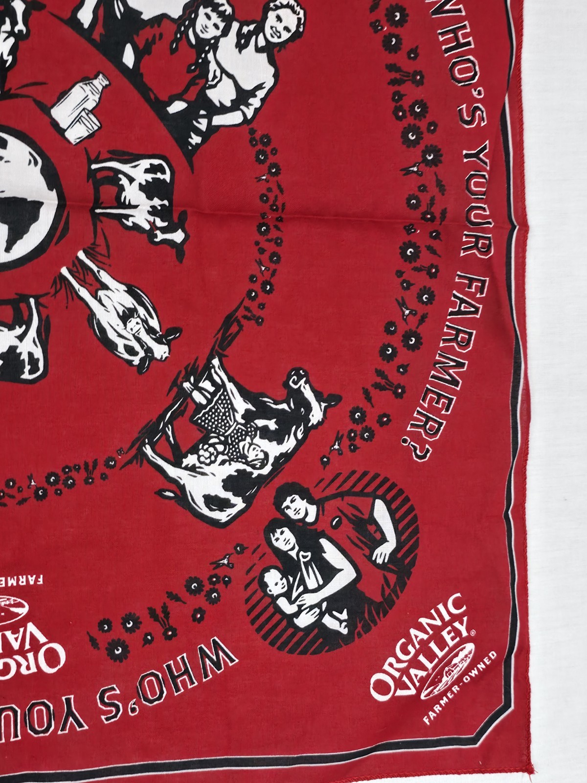 Organic Valley Red Cotton Promo Handkerchief Bandana Hankie « Who&rsquo;s Your Farmer? »