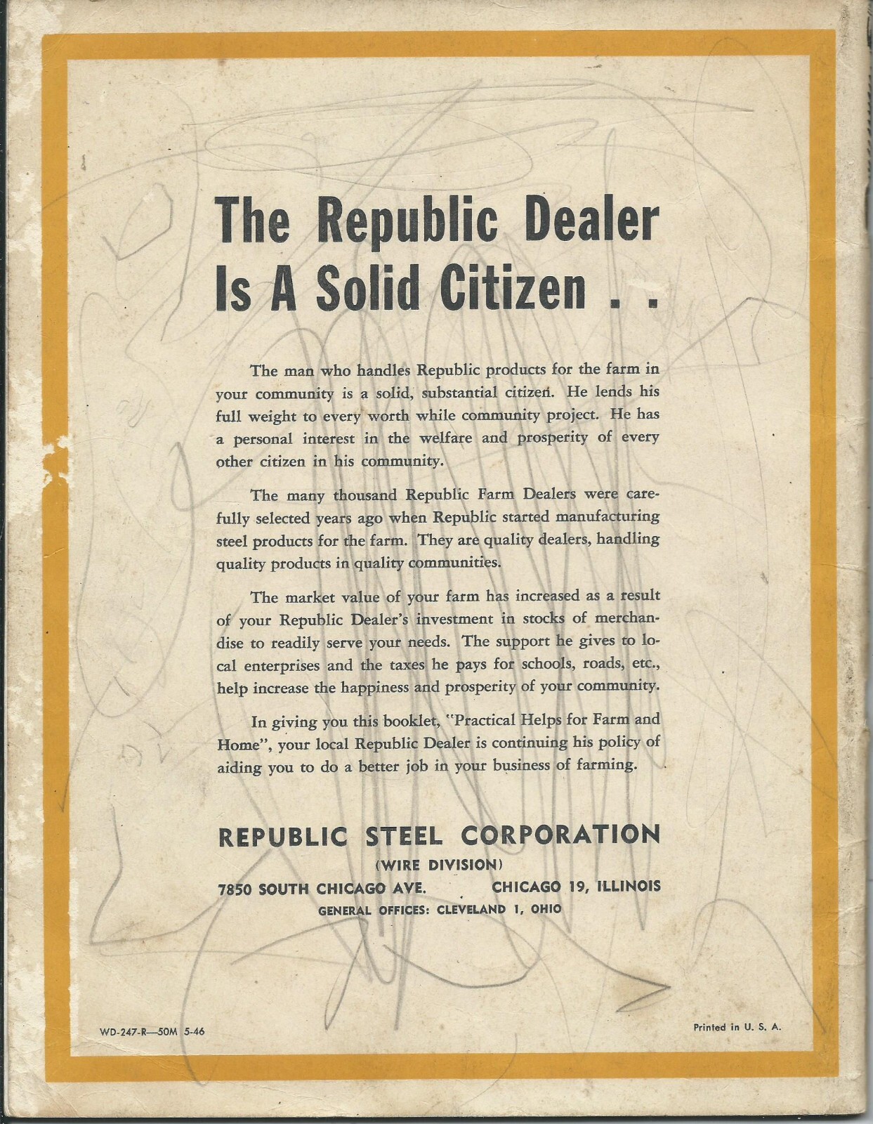 1946 booklet PRACTICAL HELPS for FARM and HOME 64 pages info Republic Steel book