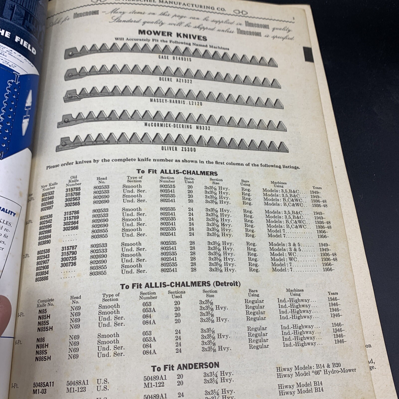1959 Des Moines Iron Co Repair Parts Catalog Mowers/Combines/Swathers/Harvester