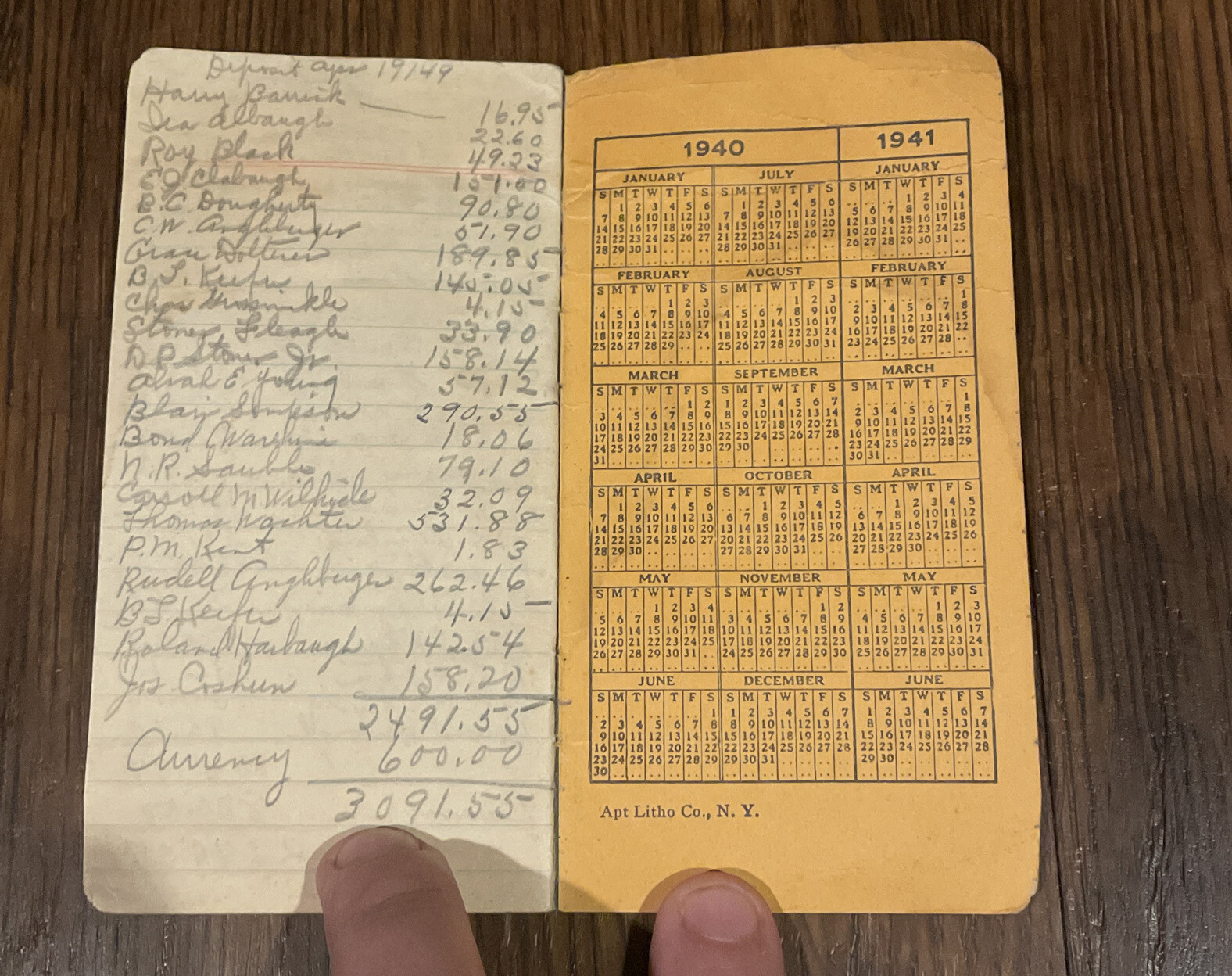 Vintage 1940 Summers Fertilizer Co. Memo Book Notebook Baltimore Md