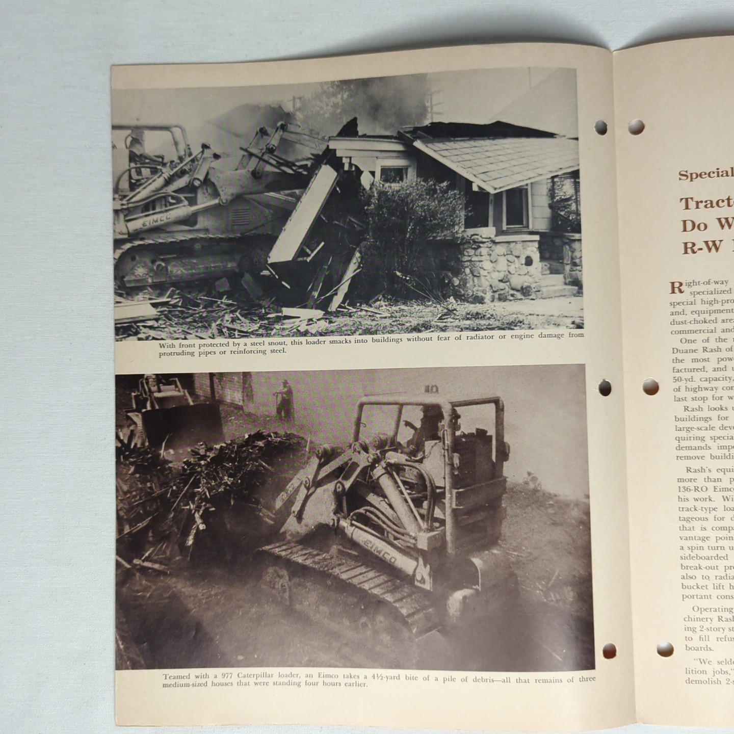 EIMCO 136 tractor dozer BUILDING DEMOLITION brochure
