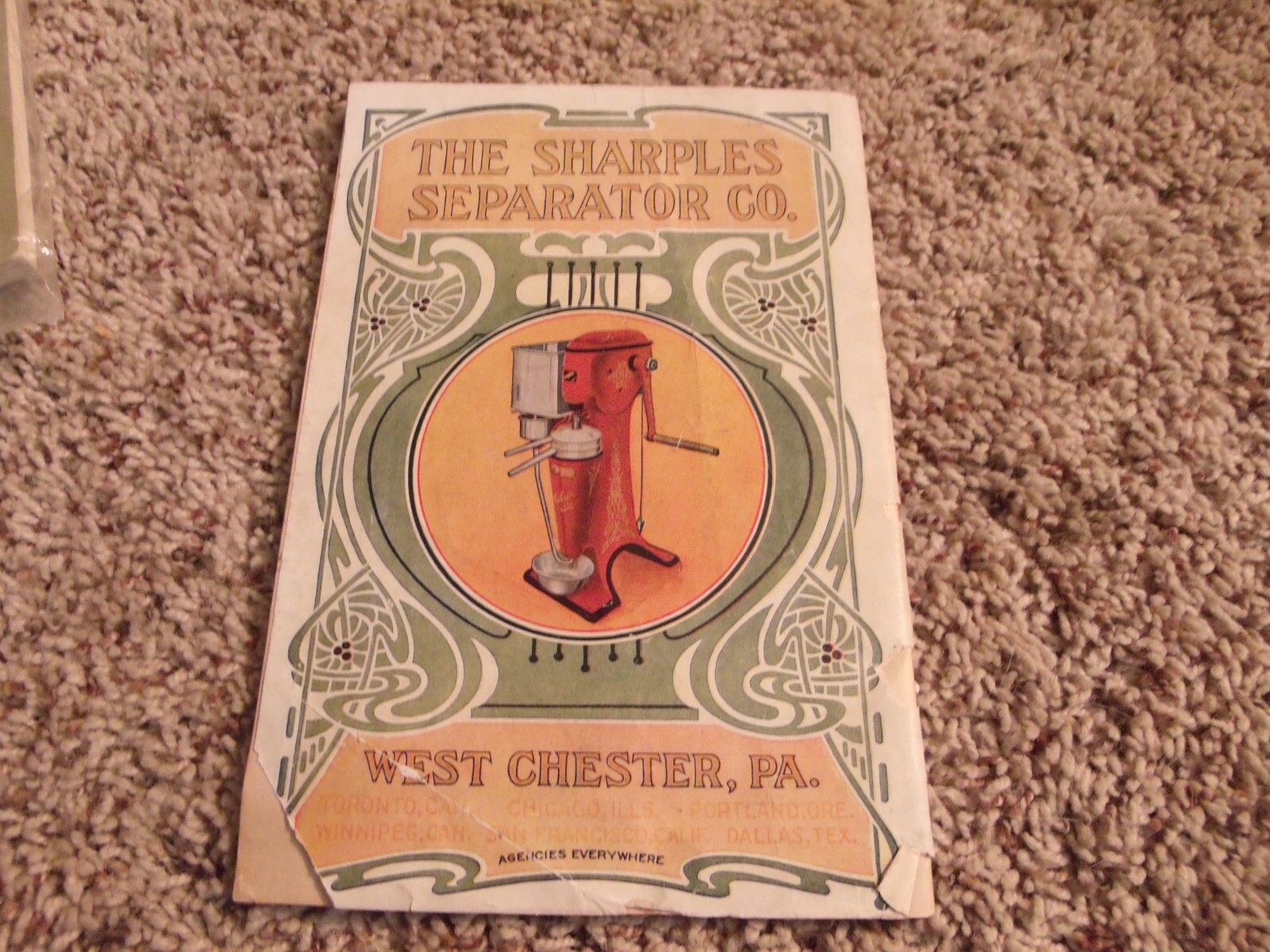 SHARPLES SEPARATOR CO. PENNSYLVANIA OLD TIME SONG BOOK ADVERTISEMENT ADS MUSIC
