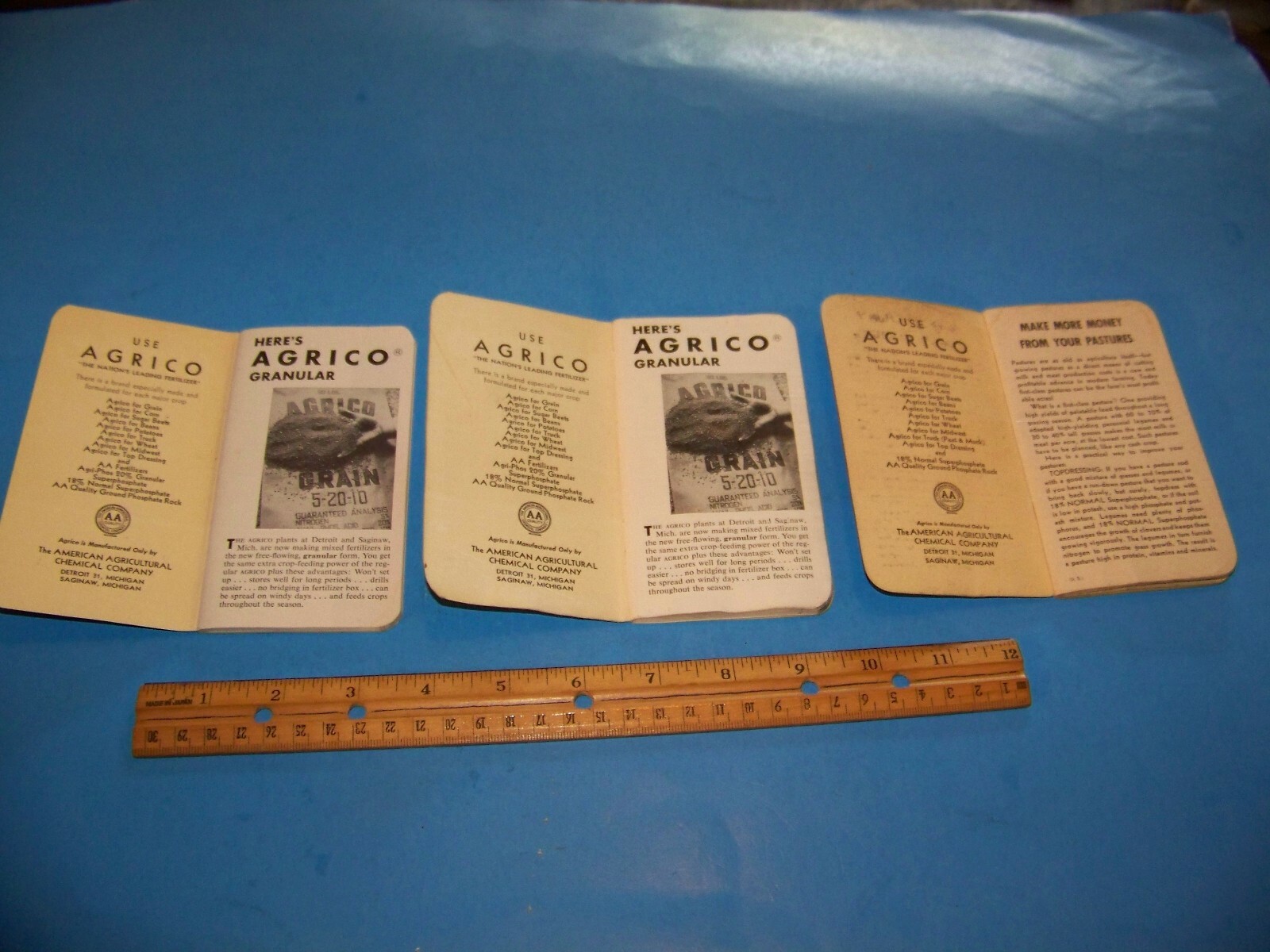 Agrico Memo Books ( 3 ) 1958 & 1956 « The Nation&rsquo;s Leading Fertilizer »
