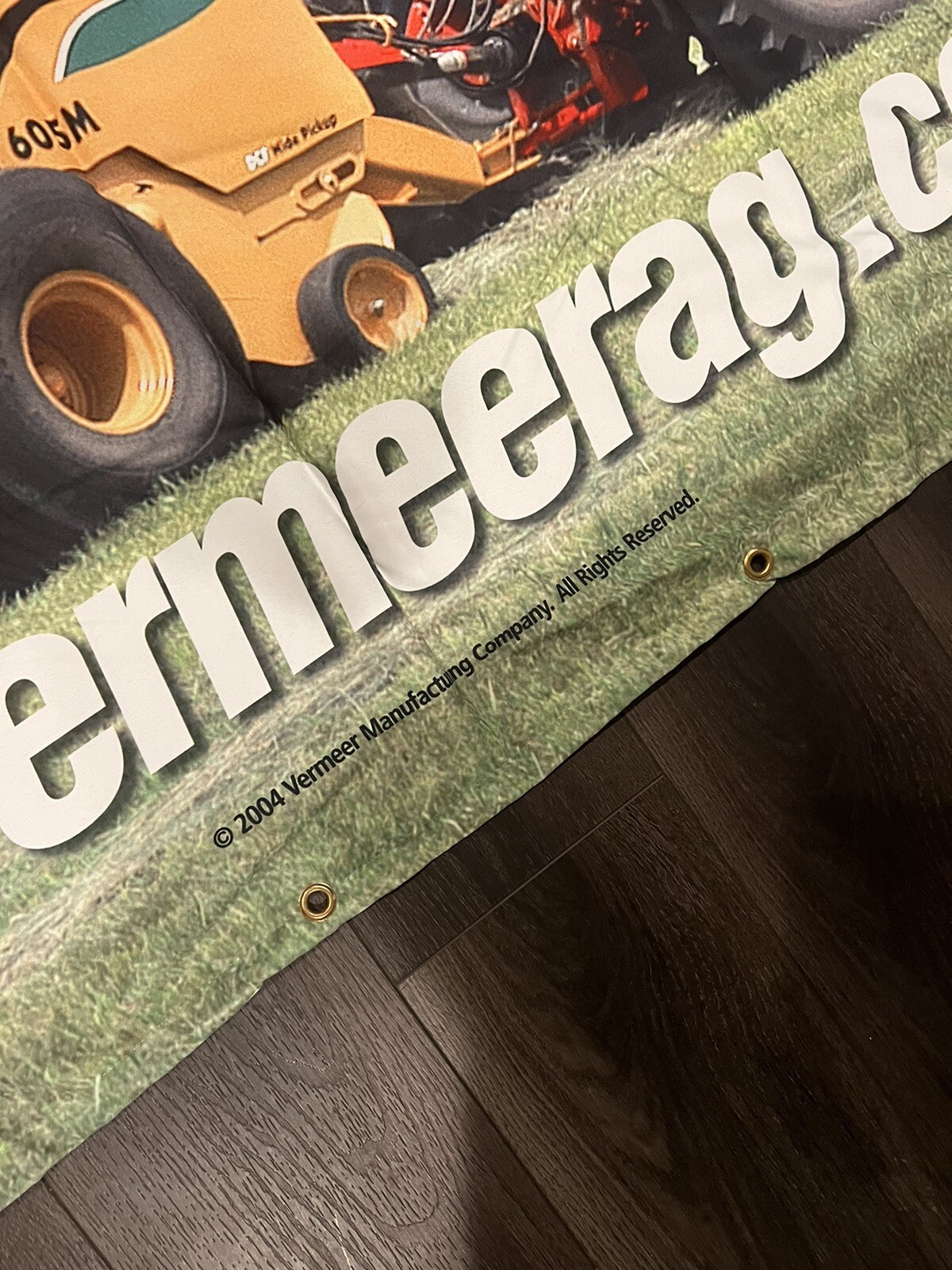 Rare Large 4.5’x9’ Vintage 2004 VERMEER AG Cloth Banner Sign Tractors Farming