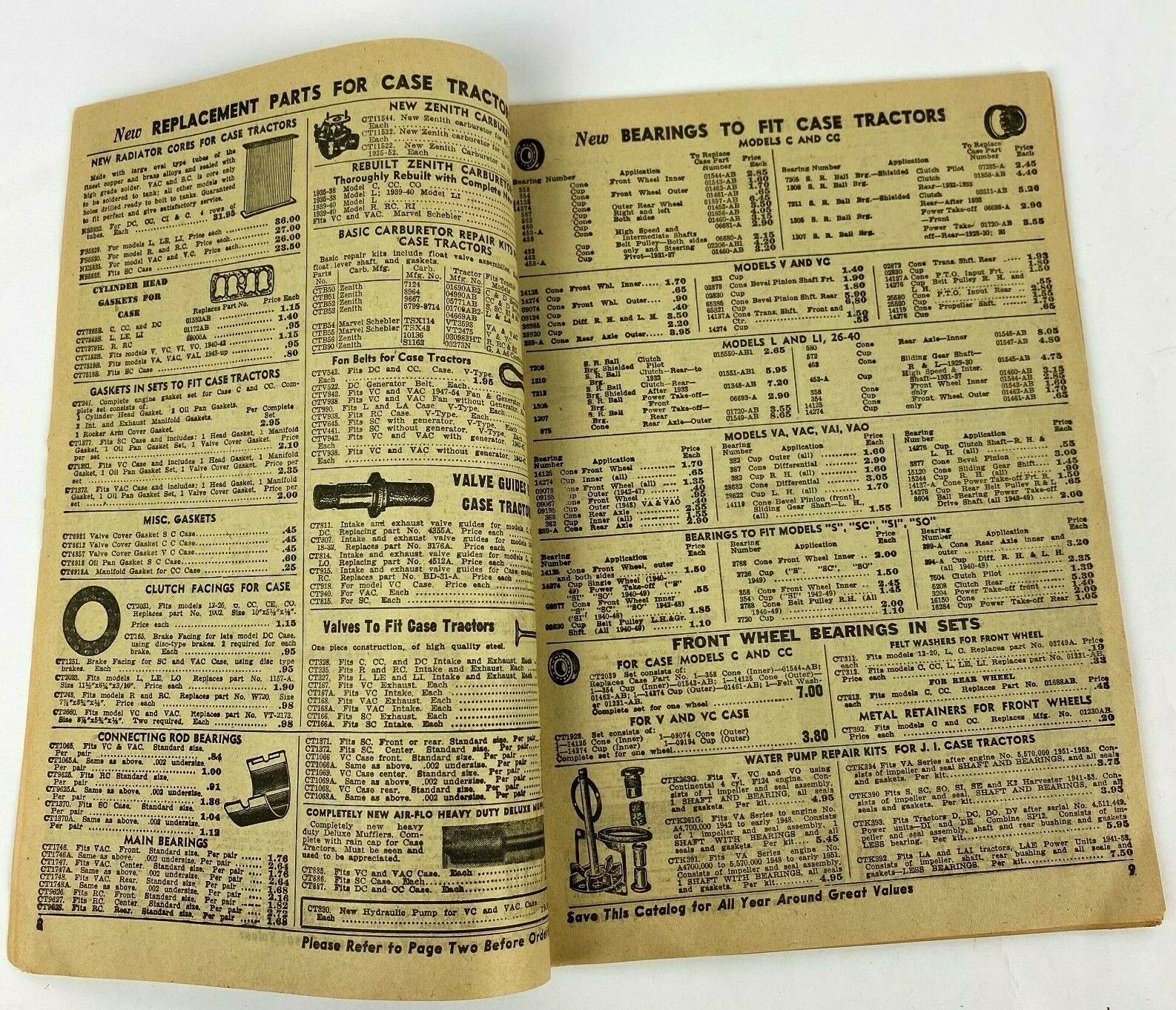 1957 Central Tractor Parts Co. Catalog Book John Deer Caterpillar Ford Farmall