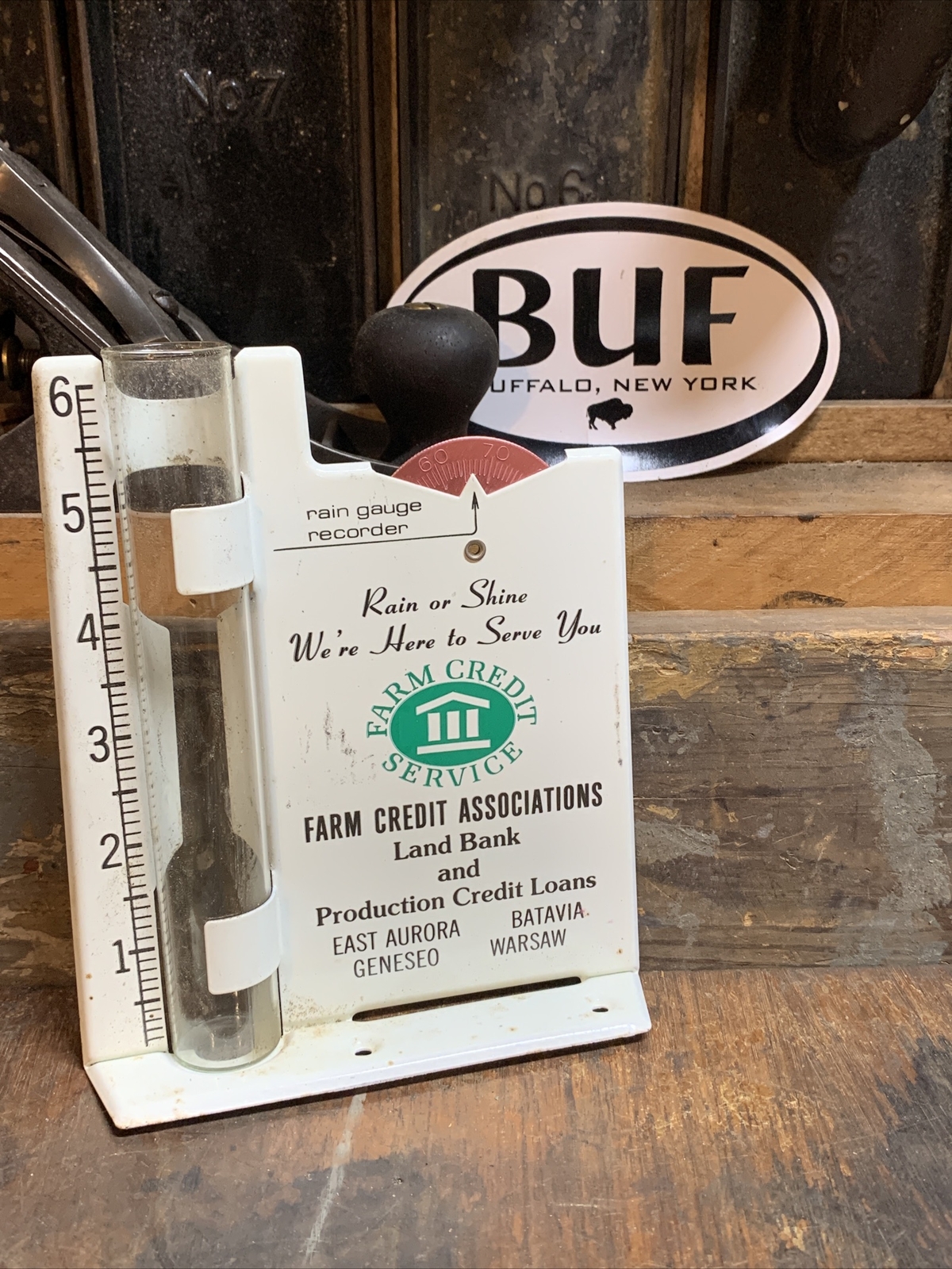 vintage rain gauge farm credit buffalo NY 🦬