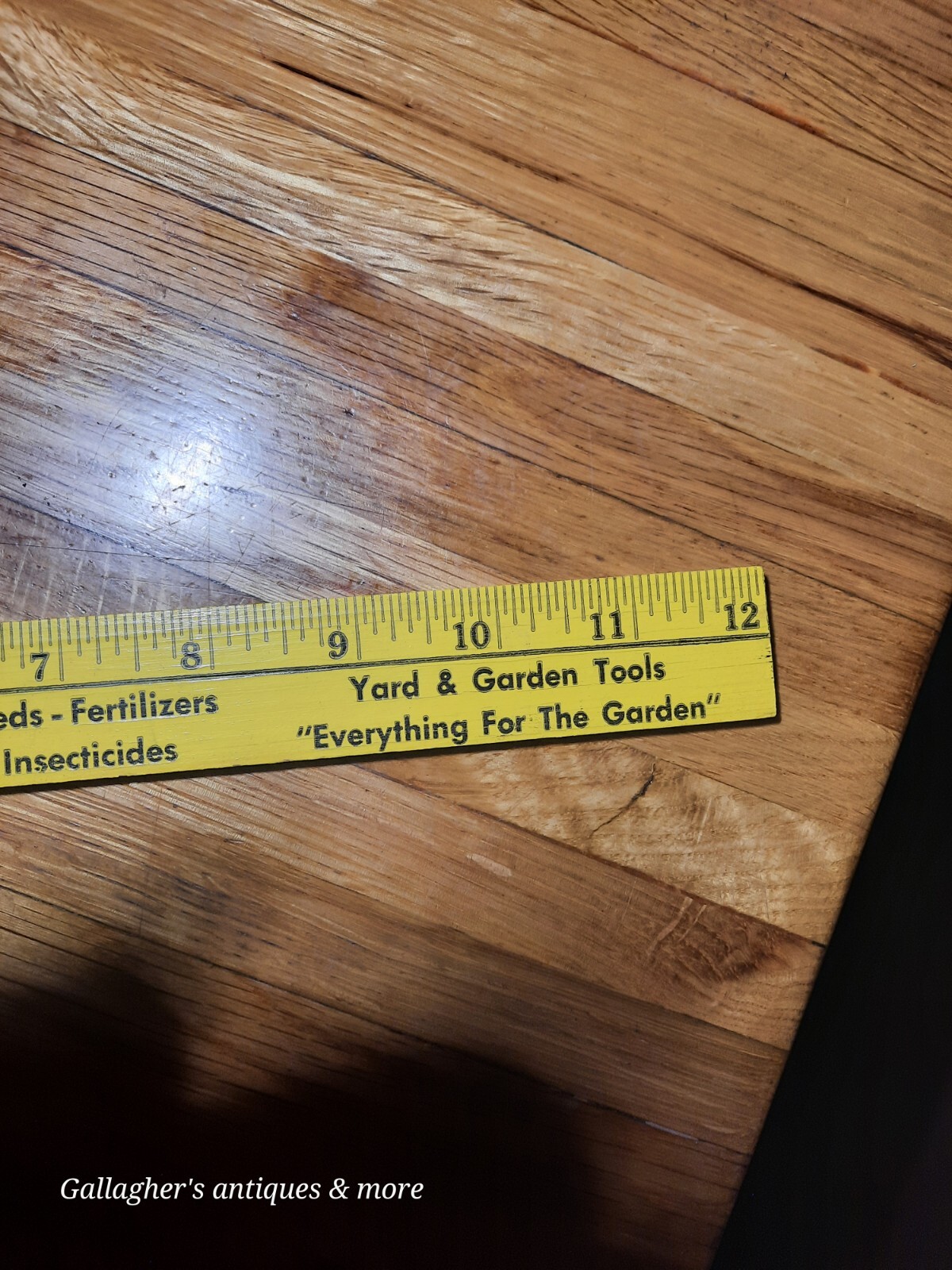 VINTAGE Rare Albemarle NC Stanley Hardware company ADVERTISING RULER Plant
