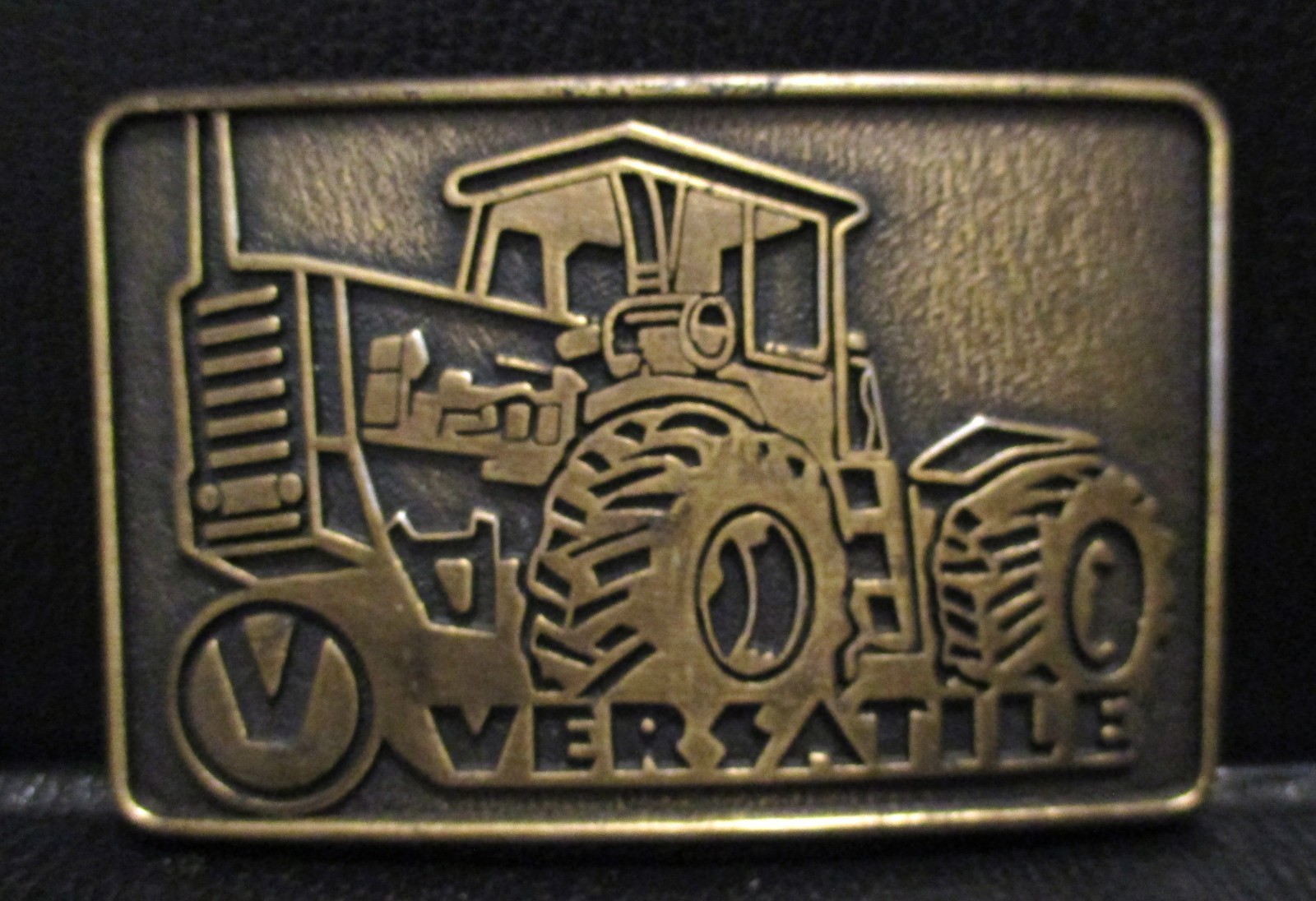 Versatile 4WD Wheel Drive Tractor Brass Belt Buckle Collectible New Holland CIH