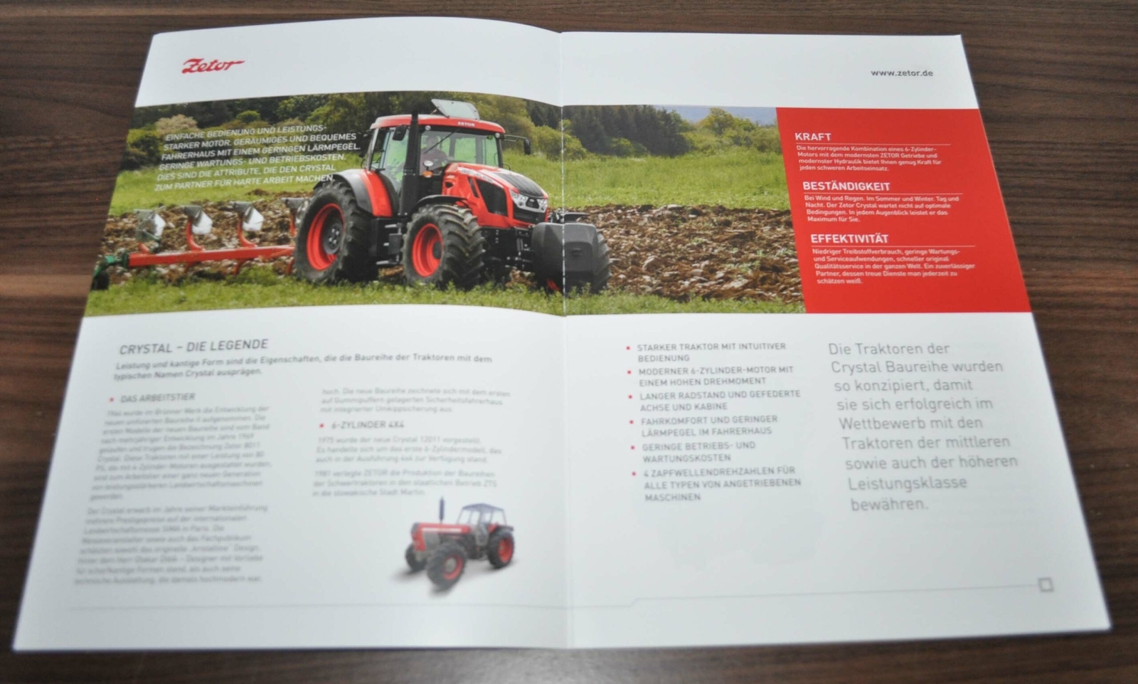 Zetor Crystal Tractor Specification Brochure Prospekt