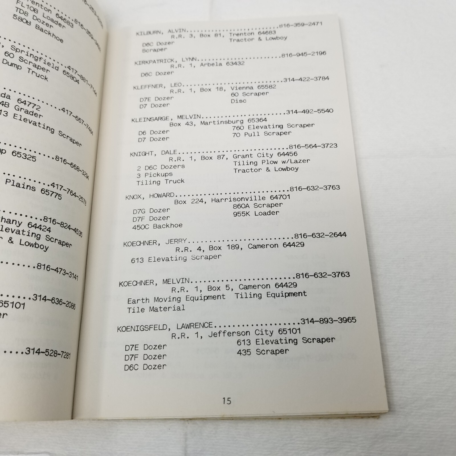 Missouri Land Improvement Contractors Directory 1980 MLICA Catalog Photos Ads