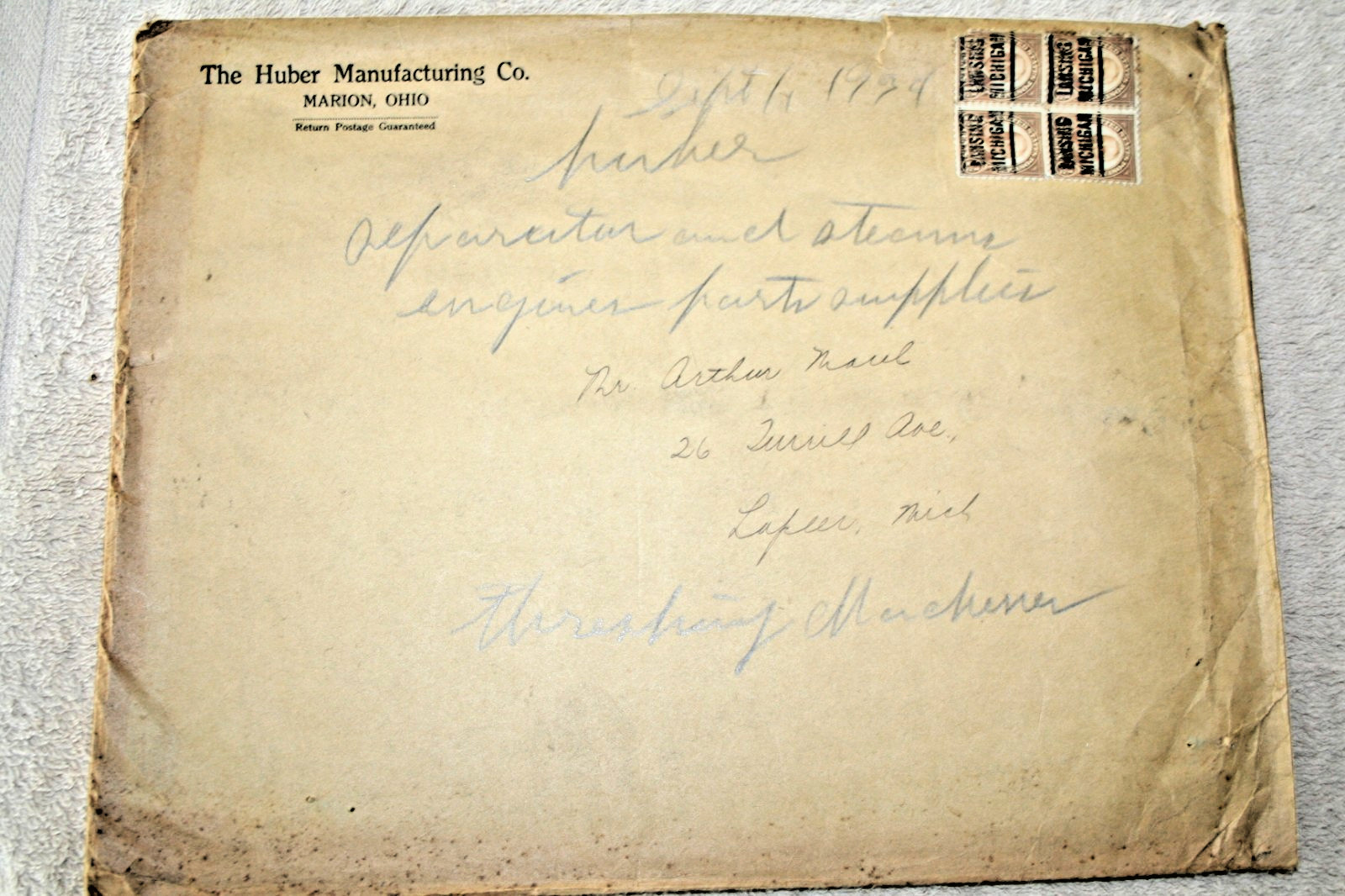 HUBER SUPER FOUR BROCHURE 1921